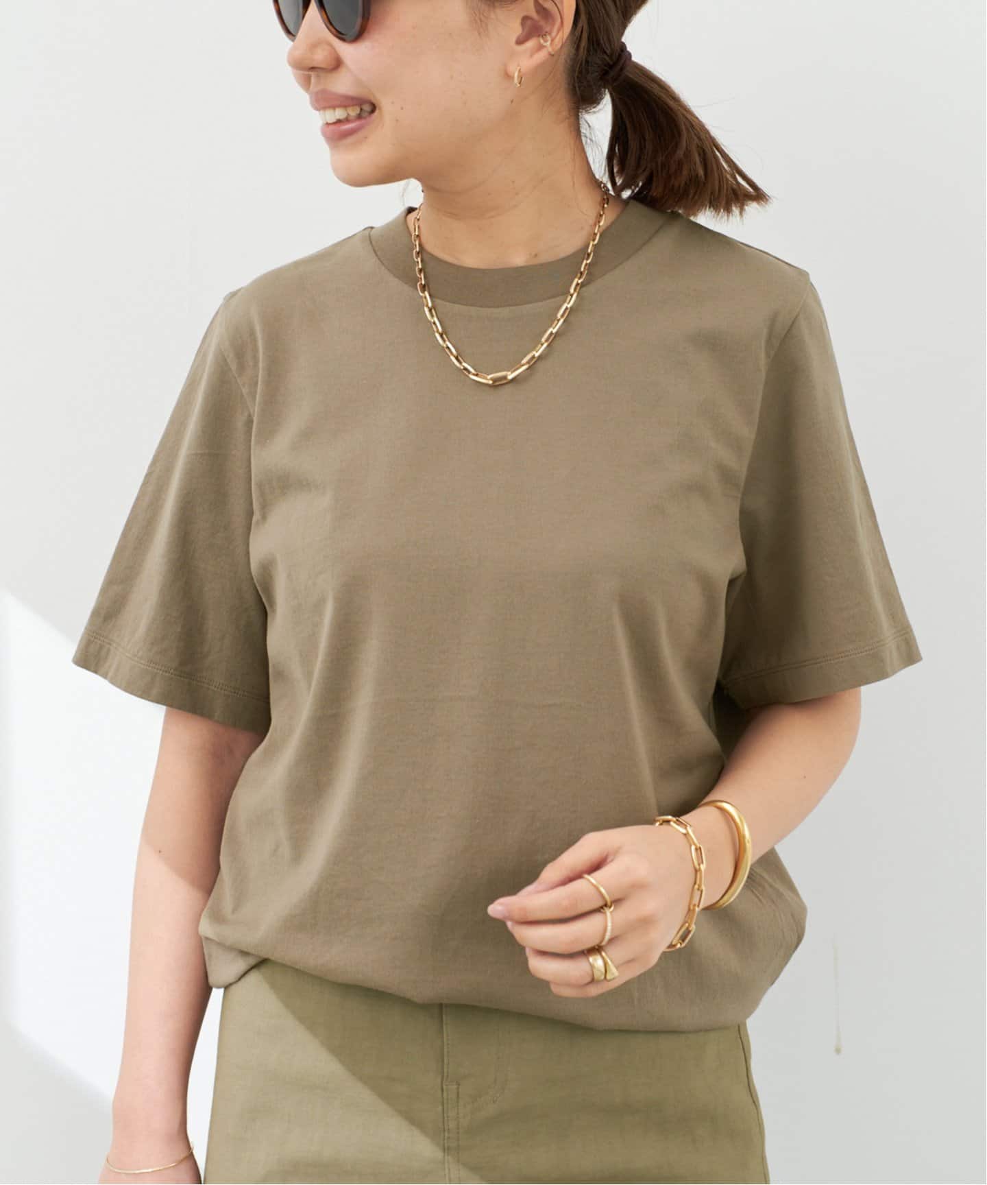 Mme.CREW Tシャツ　カーキ　完売 Mme.CREW Tシャツ（Tシャツ／カットソー）｜Deuxieme Classe