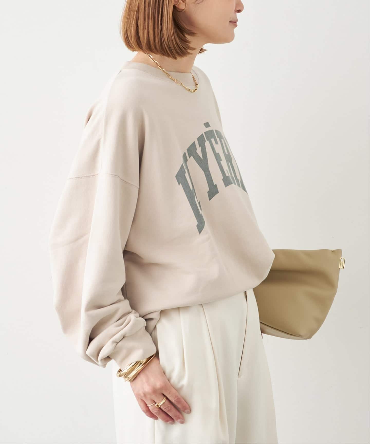 ドゥーズィエムクラス　ベージュスウェット HYERES スウェット（スウェット）｜Deuxieme Classe（ドゥーズィエム