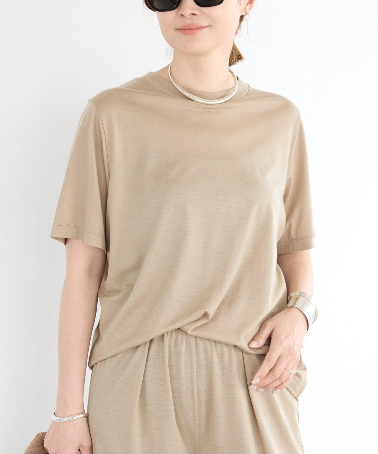Prime wool jersey Tシャツ（Tシャツ／カットソー）｜Deuxieme Classe 
