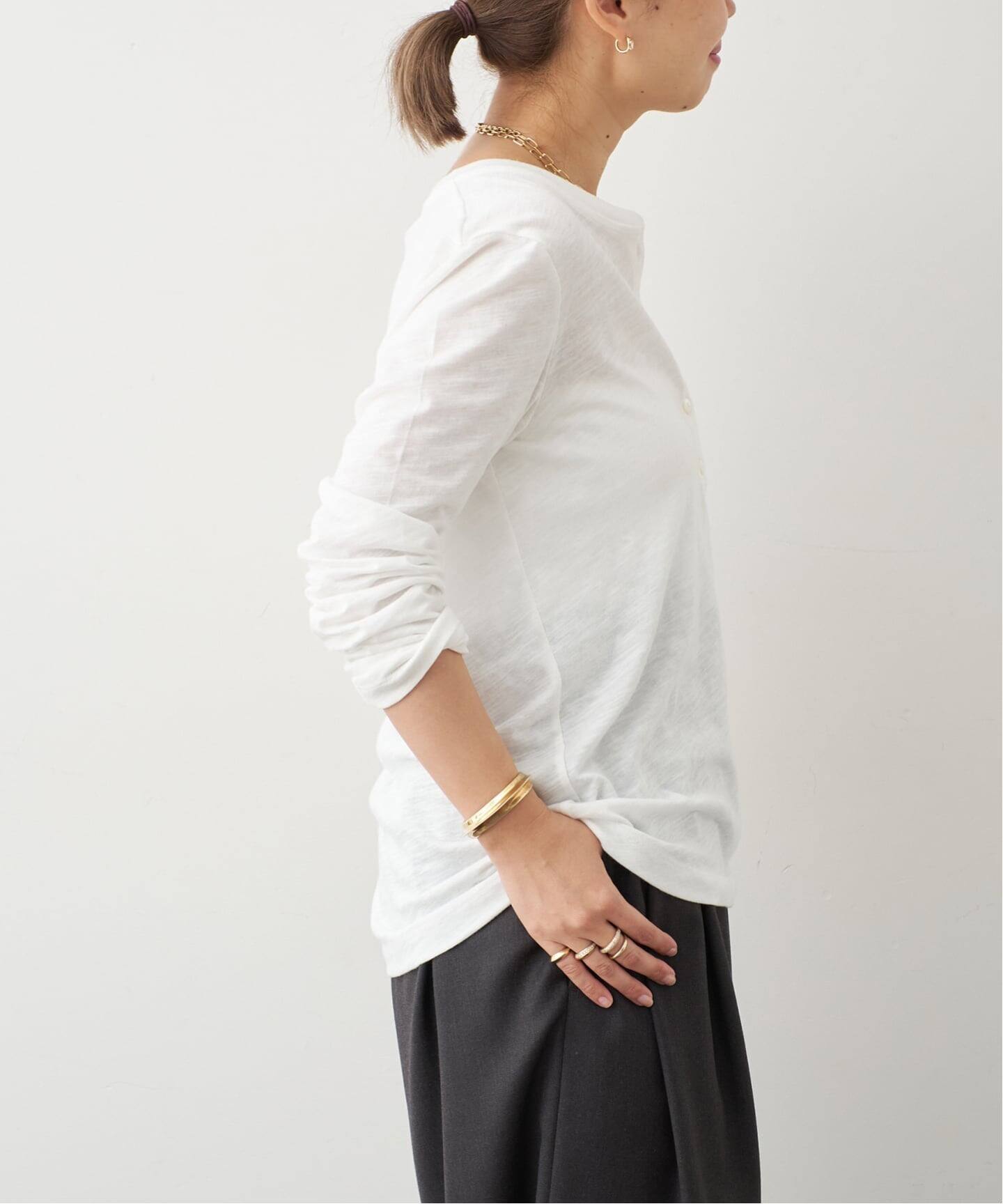 COTTON SLAB HENRY Tシャツ（Tシャツ／カットソー）｜Deuxieme Classe