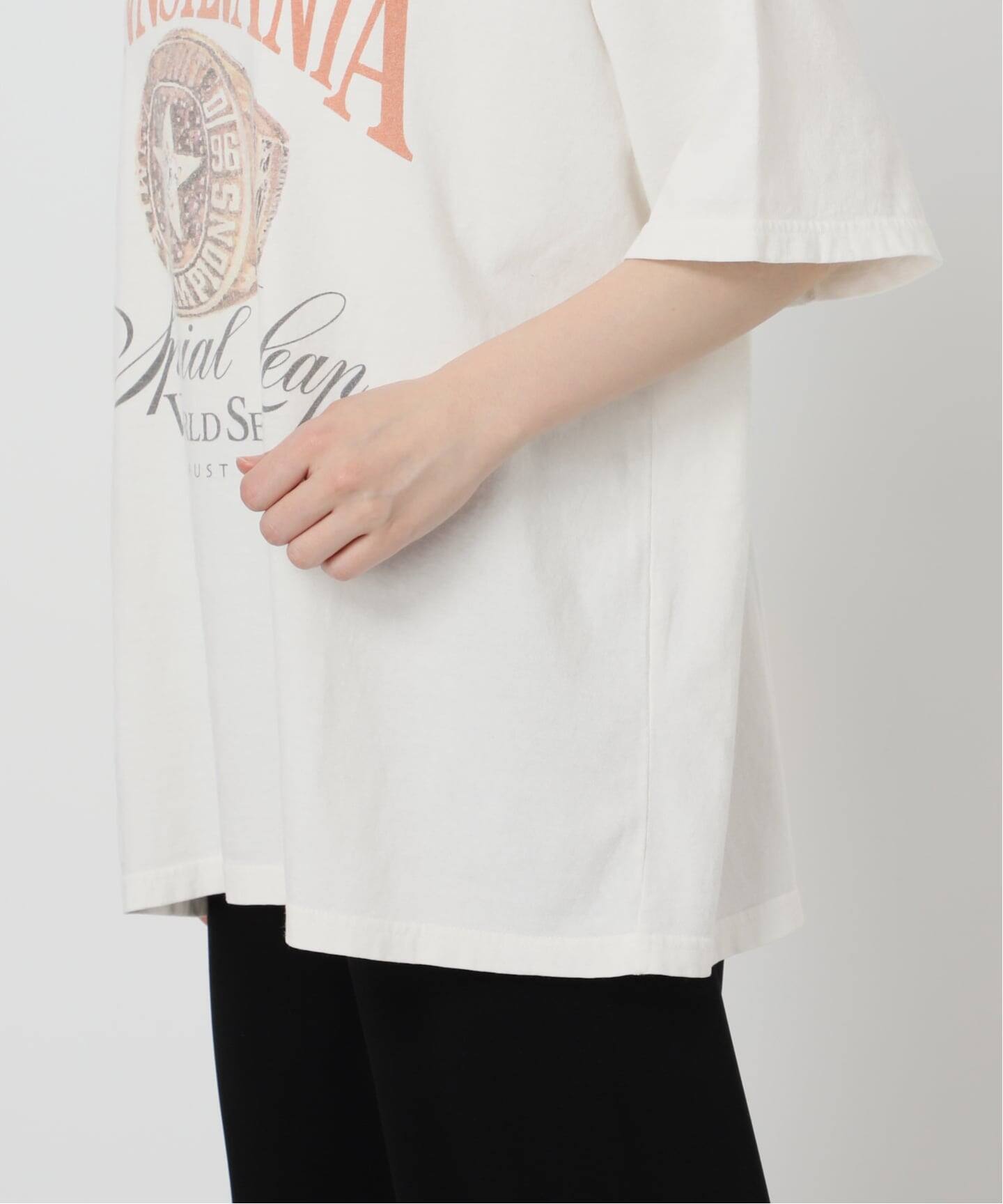 Deuxieme Classe クロップド ロングスリーブ Tシャツ　ホワイト CELERI cropped ロングスリーブトップ（Tシャツ／カットソー