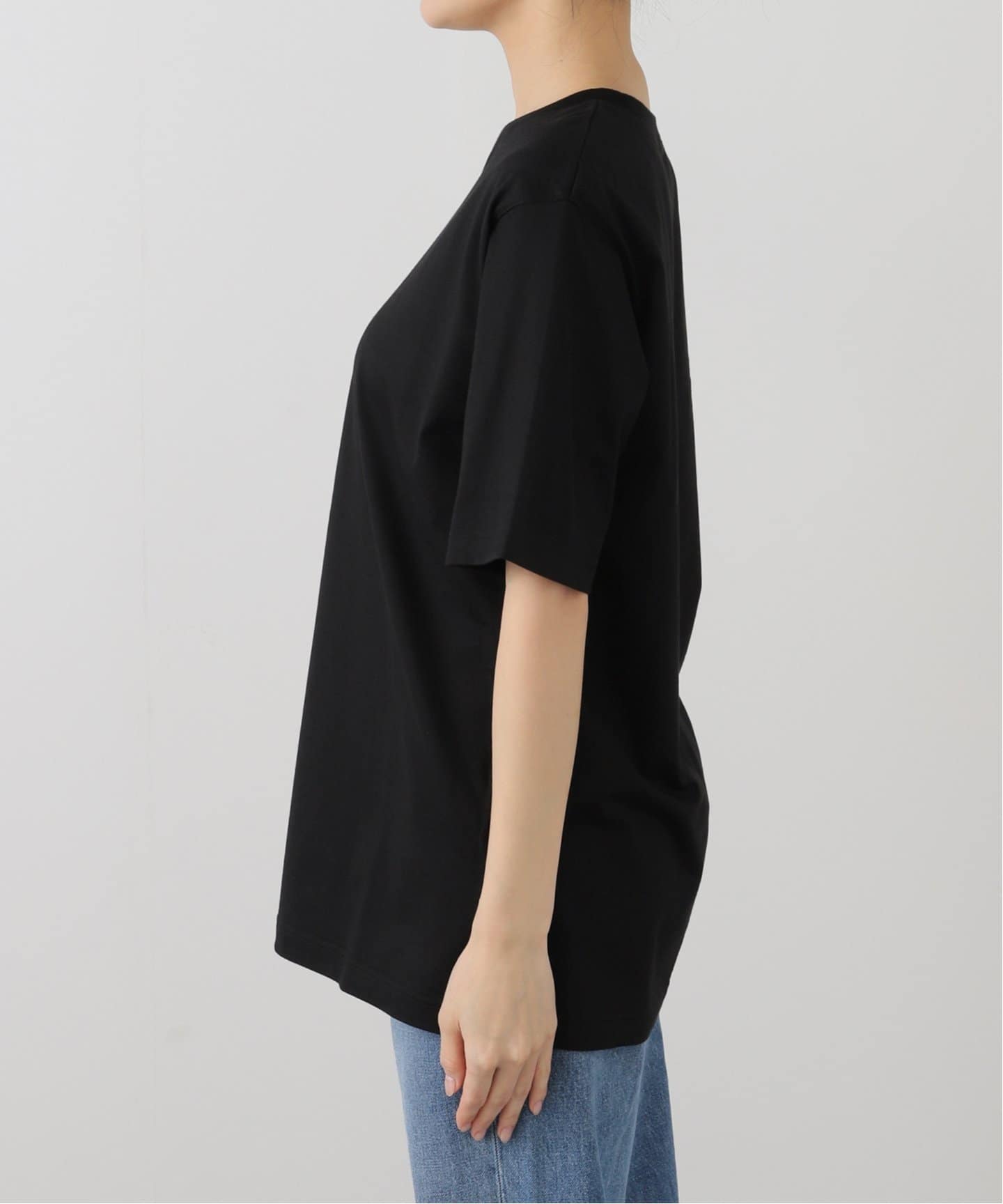新品！！Deuxieme Classeshapely Tシャツブラック 追加 Shapely Tシャツ（Tシャツ／カットソー）｜Deuxieme Classe