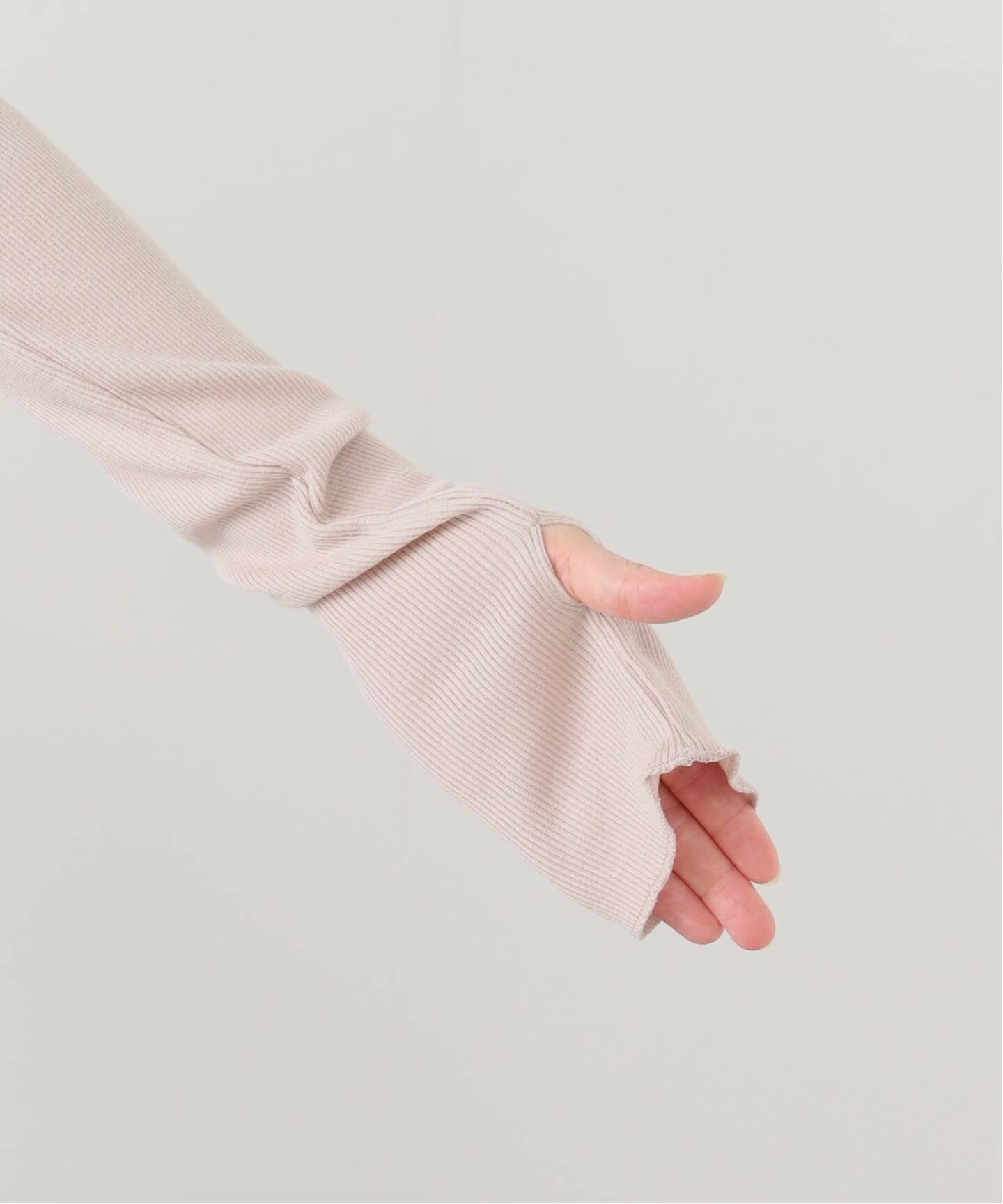 Deuxieme Classe ＊ribタートル ホワイト Wool Sheer Rib タートルネック プルオーバー（ニット／セーター