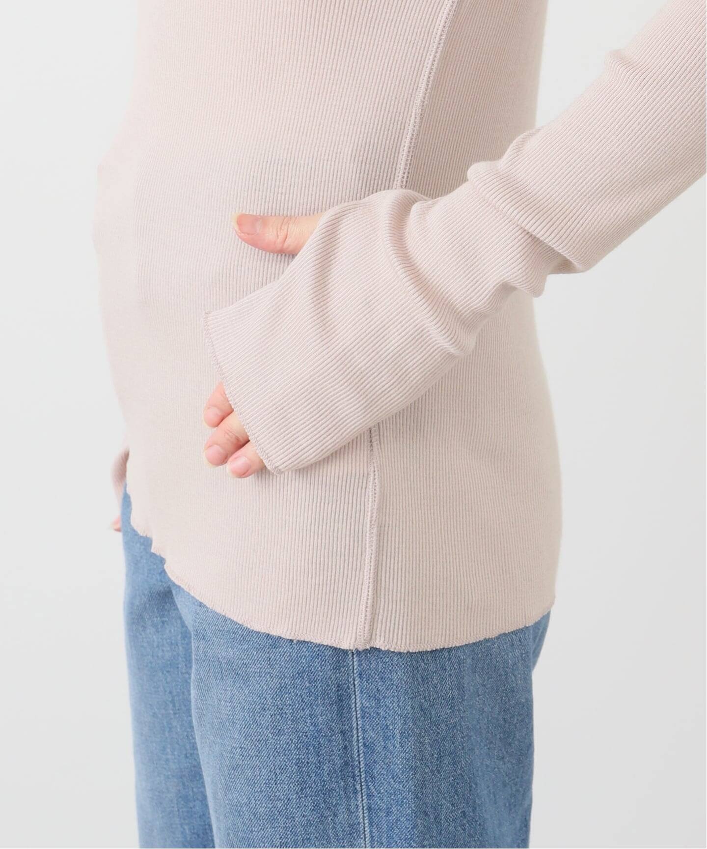 Deuxieme Classe ＊ribタートル ホワイト 追加 rib タートル（Tシャツ／カットソー）｜Deuxieme Classe
