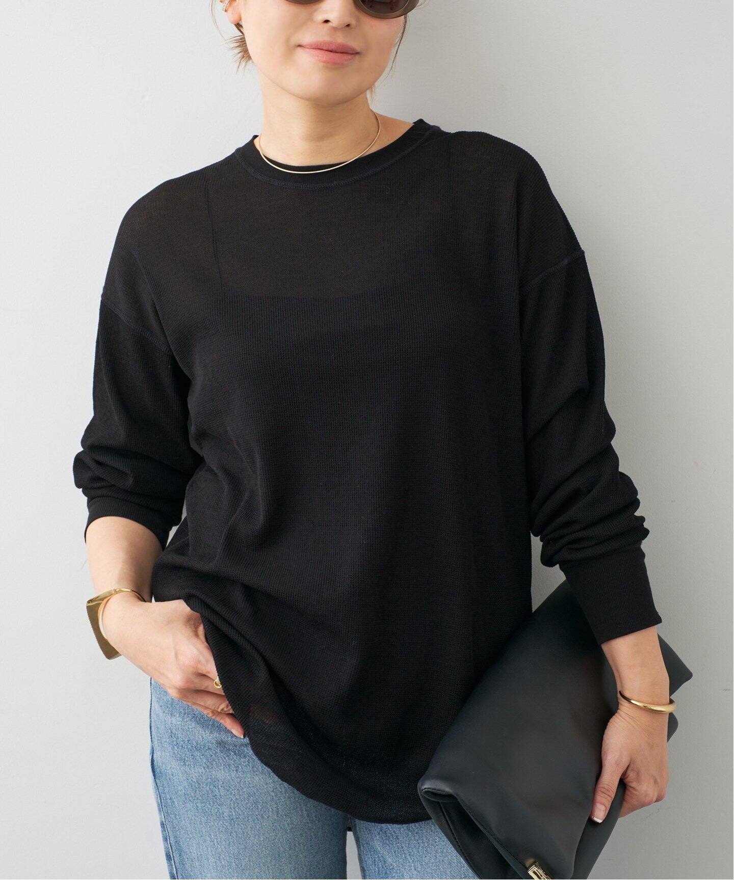 New Sheer Waffle Tシャツ（Tシャツ／カットソー）｜Deuxieme Classe 