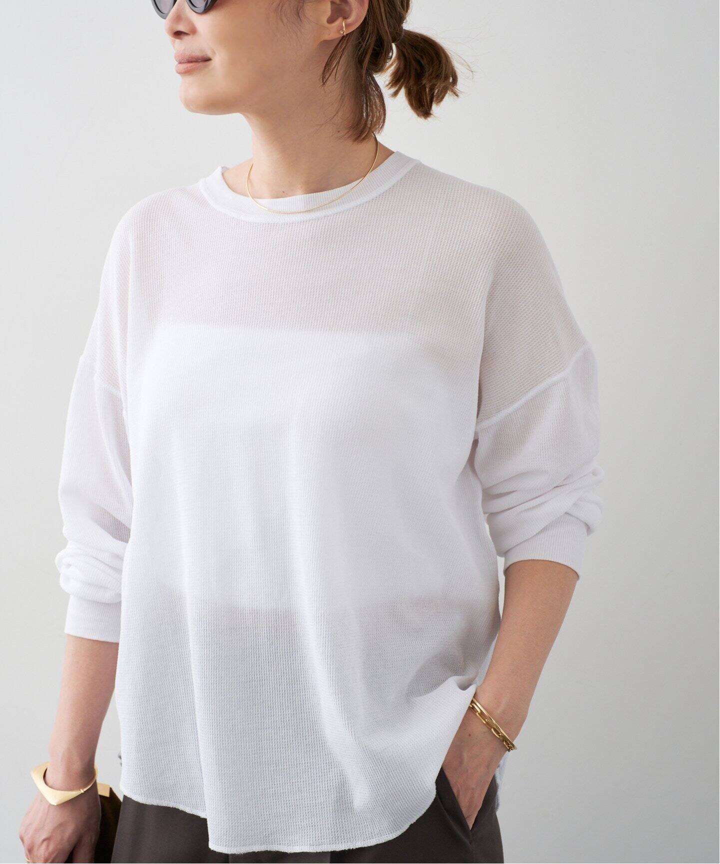 New Sheer Waffle Tシャツ（Tシャツ／カットソー）｜Deuxieme Classe