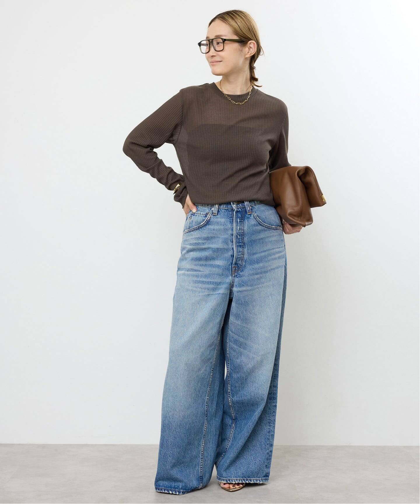 TOTAN Sheer Tシャツ　ブラウン TOTAN Sheer Tシャツ（Tシャツ／カットソー）｜Deuxieme Classe