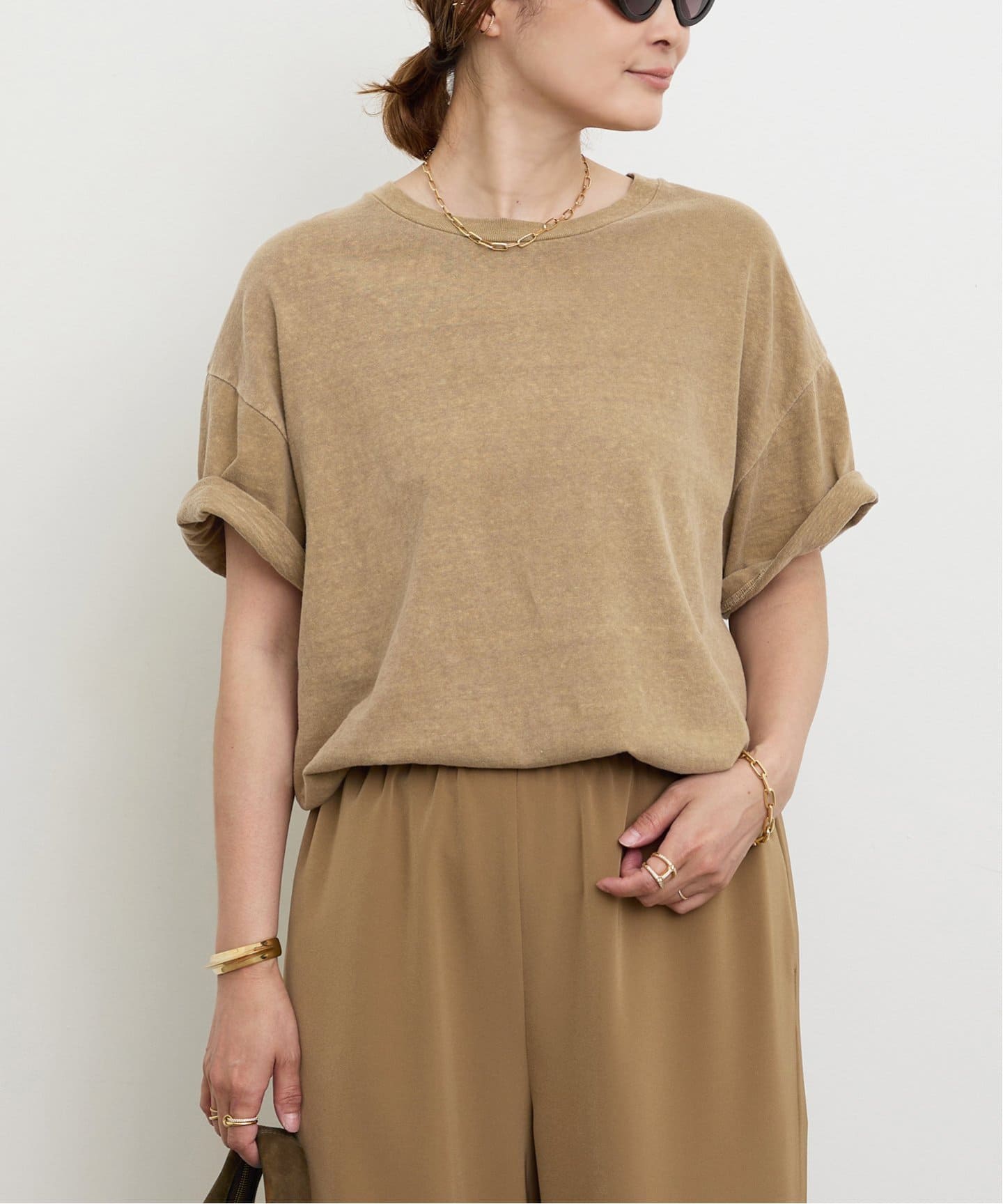 Deuxième Classe ベージュ Tシャツ Relax Tシャツ（Tシャツ／カットソー）｜Deuxieme Classe