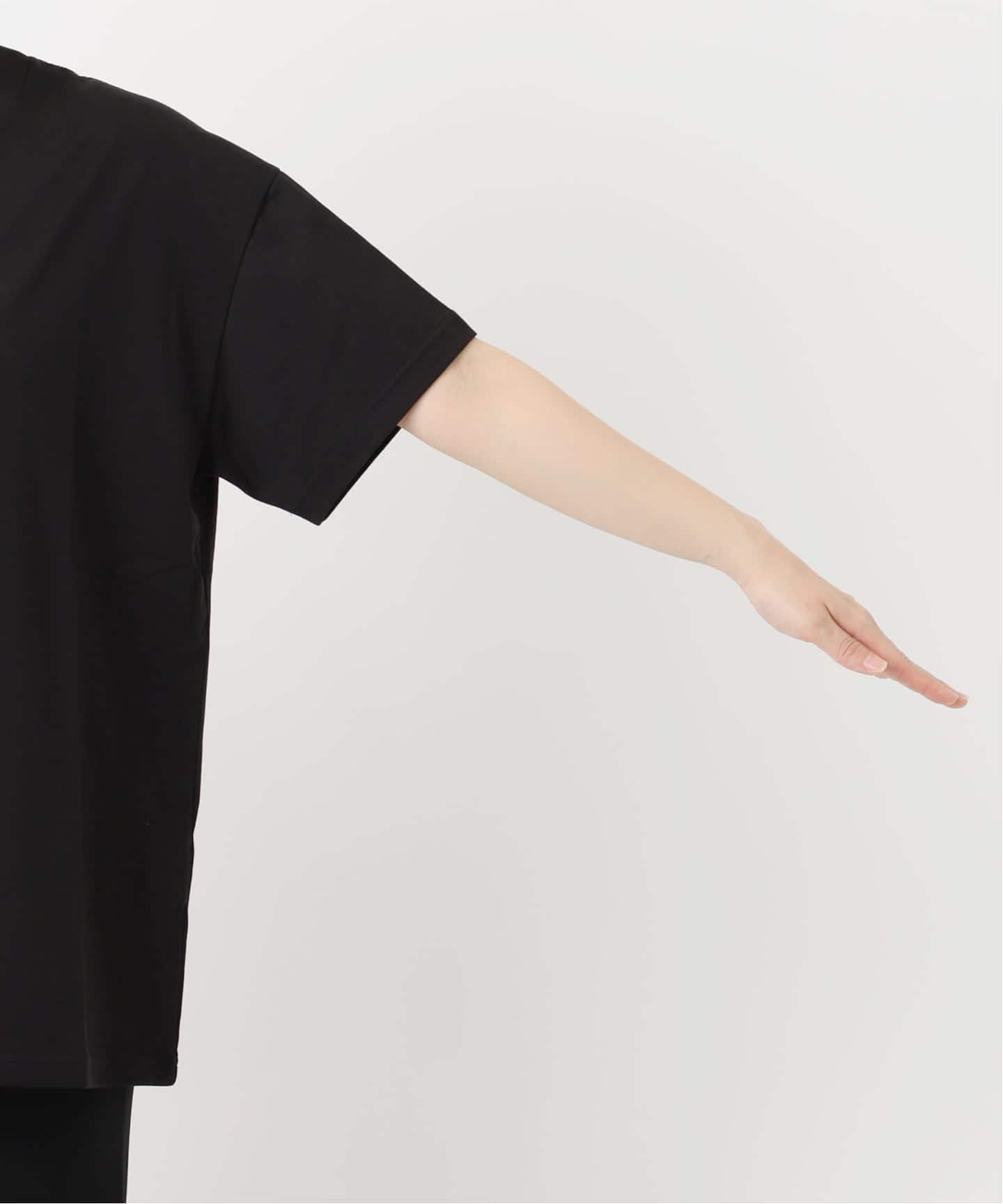 Deuxieme Classe◆７分袖カットソー/FREE/コットン/BLK/24-070-500-7011-3-0 Comfort Tシャツ（Tシャツ／カットソー）｜Deuxieme Classe