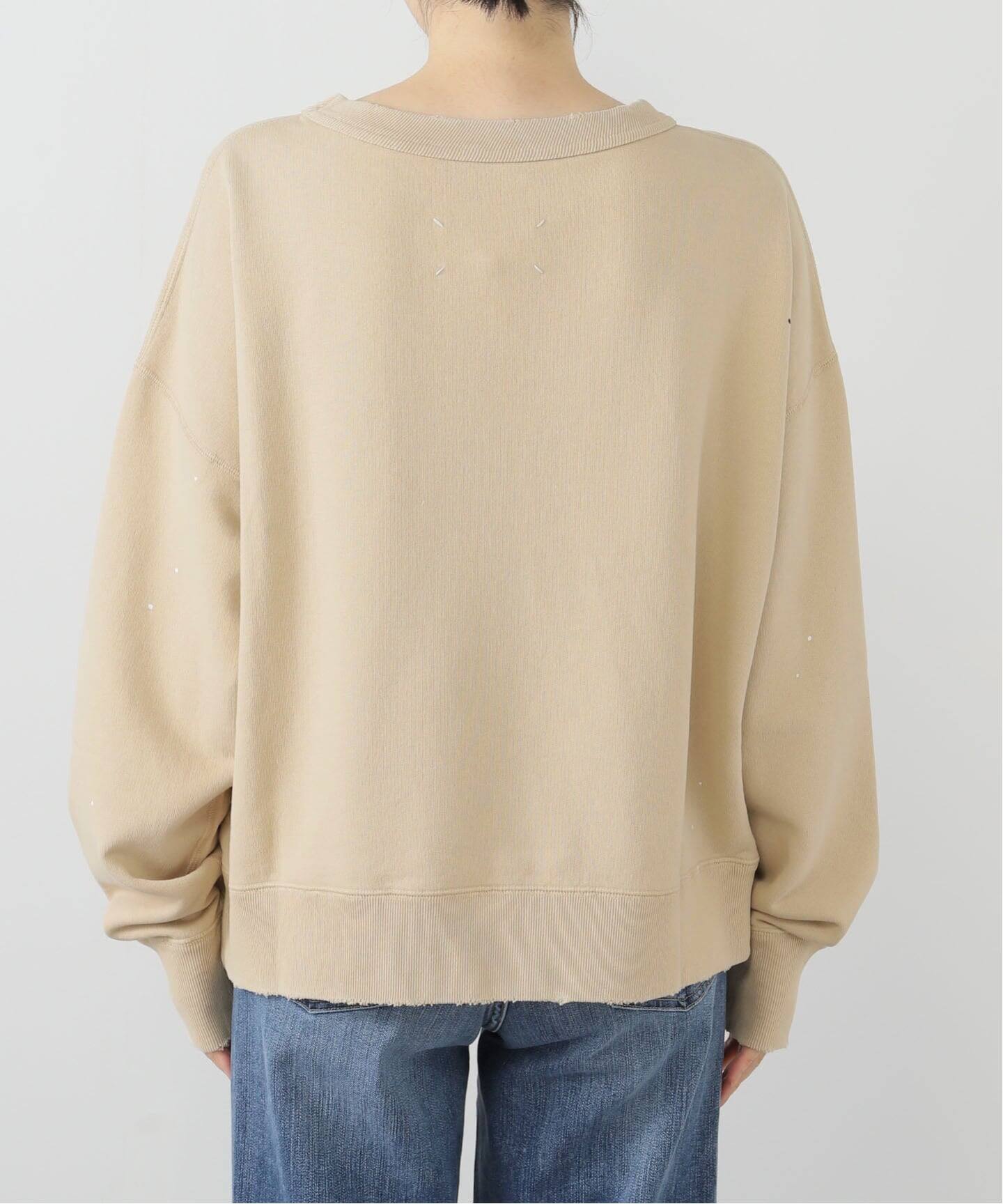 ドゥーズィエムクラス　ベージュスウェット MAISON MARGIELA/メゾン マルジェラ】SWEATSHIRT（スウェット