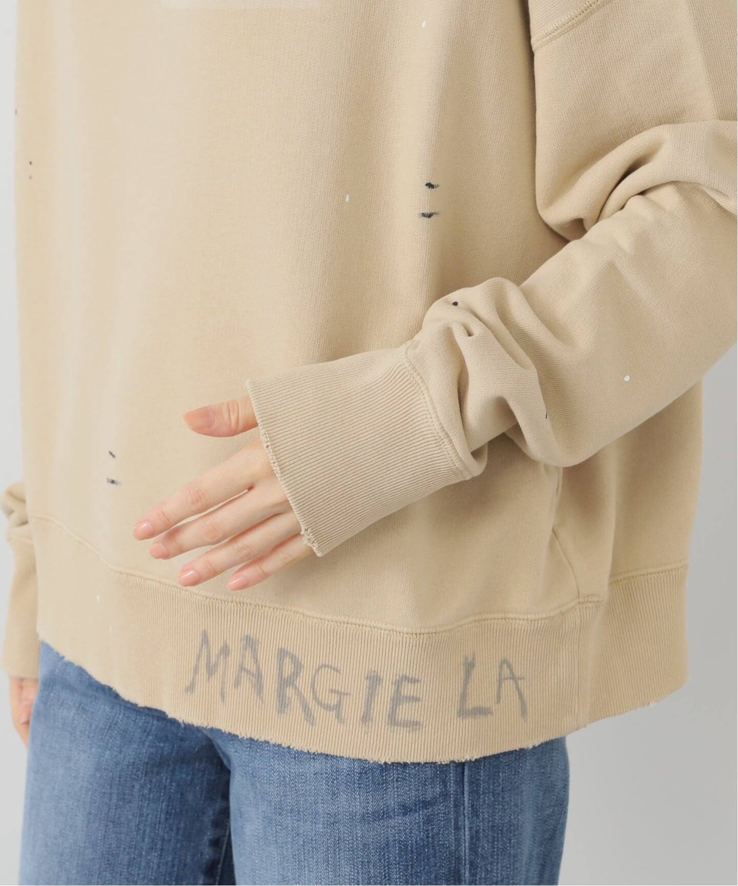 ドゥーズィエムクラス　ベージュスウェット MAISON MARGIELA/メゾン マルジェラ】SWEATSHIRT（スウェット