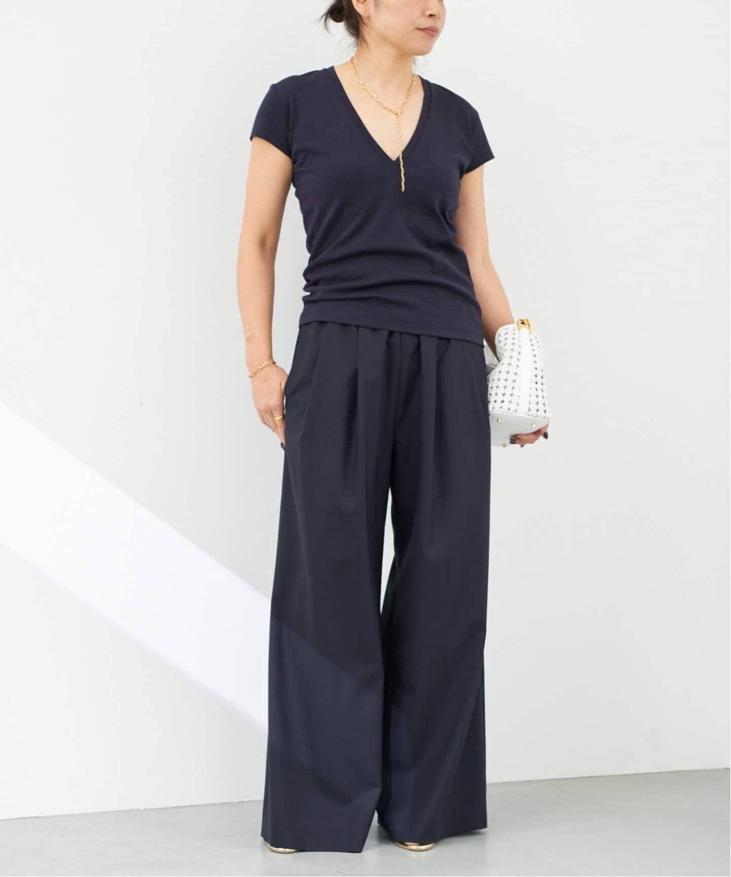 MADISONBLUE / マディソンブルー】DEEP V NECK TEE（Tシャツ 