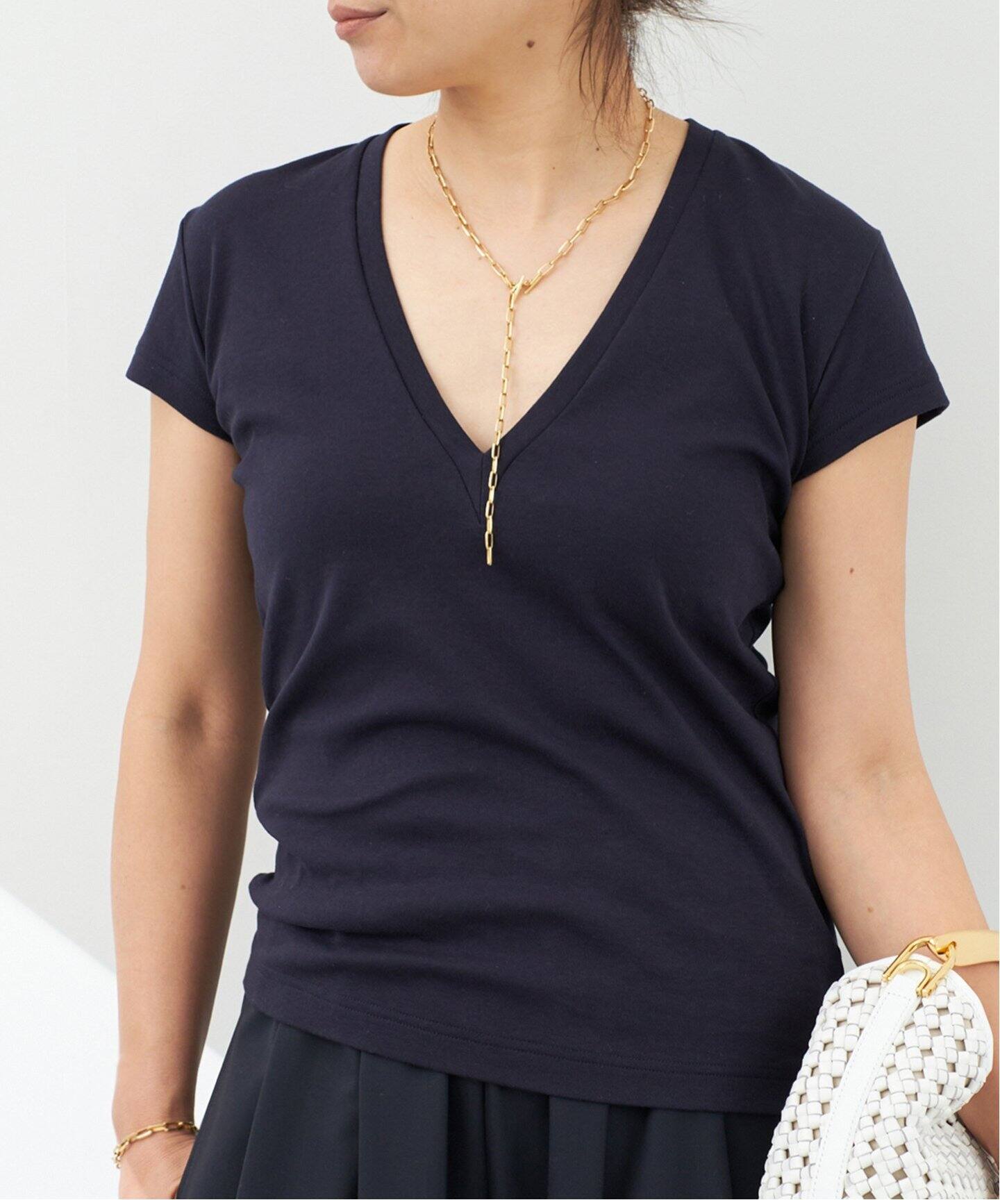 MADISONBLUE / マディソンブルー】DEEP V NECK TEE（Tシャツ 