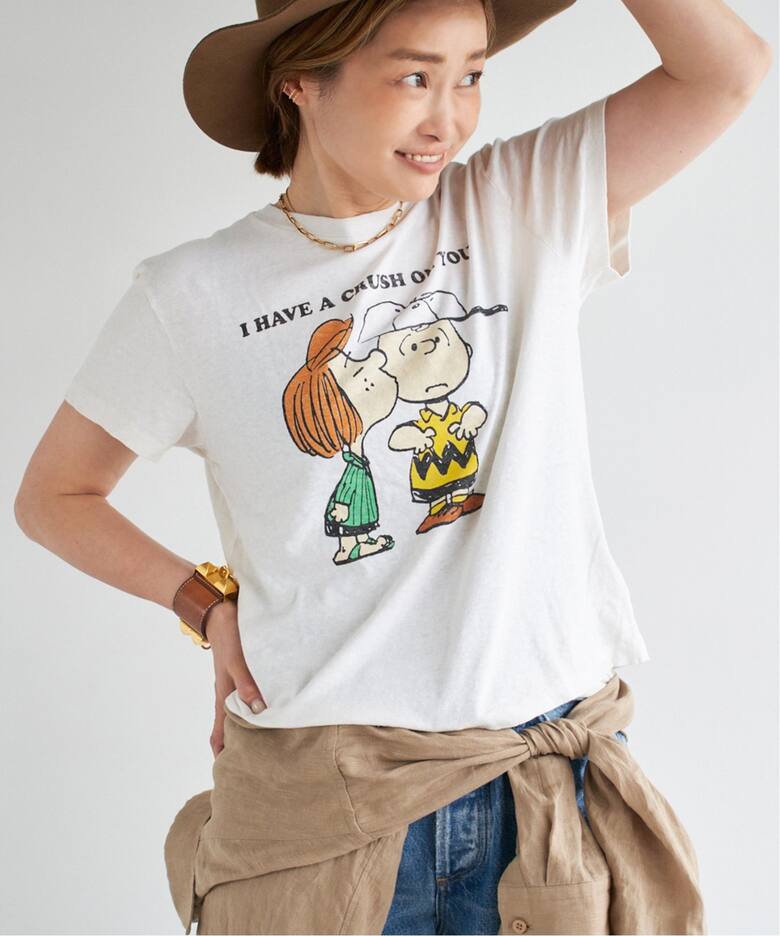 RE/DONE/リダン】CLASSIC TEE PEANUTS CRUSH（Tシャツ／カットソー 