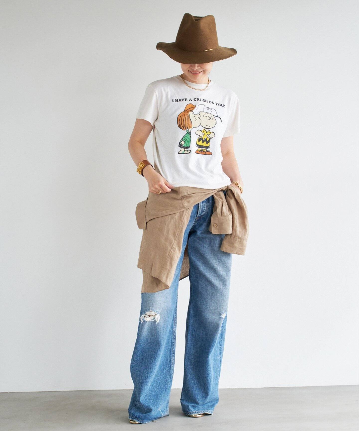 RE/DONE/リダン】CLASSIC TEE PEANUTS CRUSH（Tシャツ／カットソー