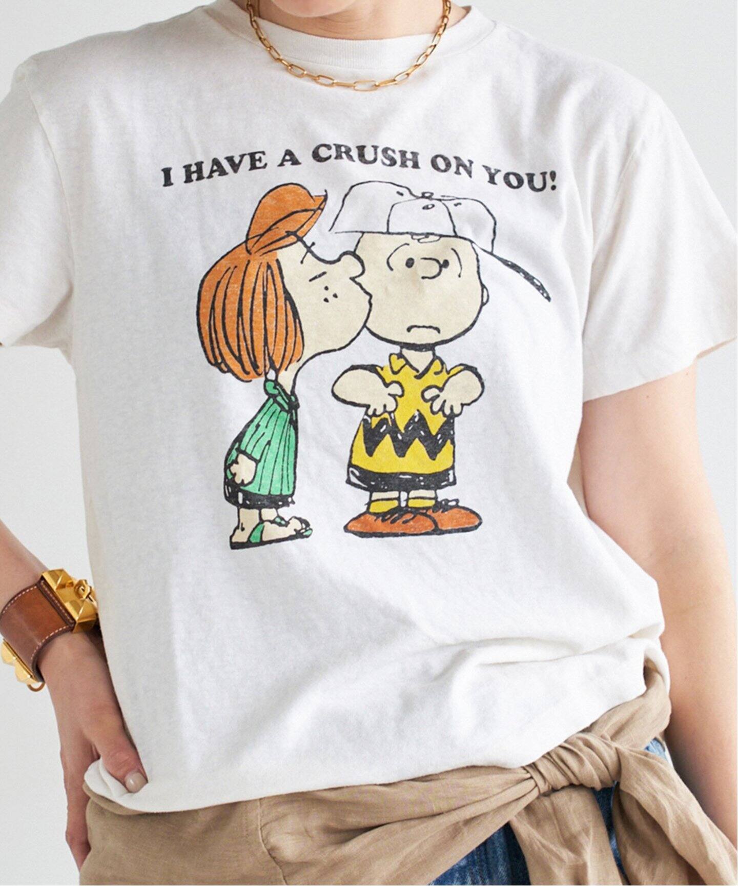 RE/DONE/リダン】CLASSIC TEE PEANUTS CRUSH（Tシャツ／カットソー  