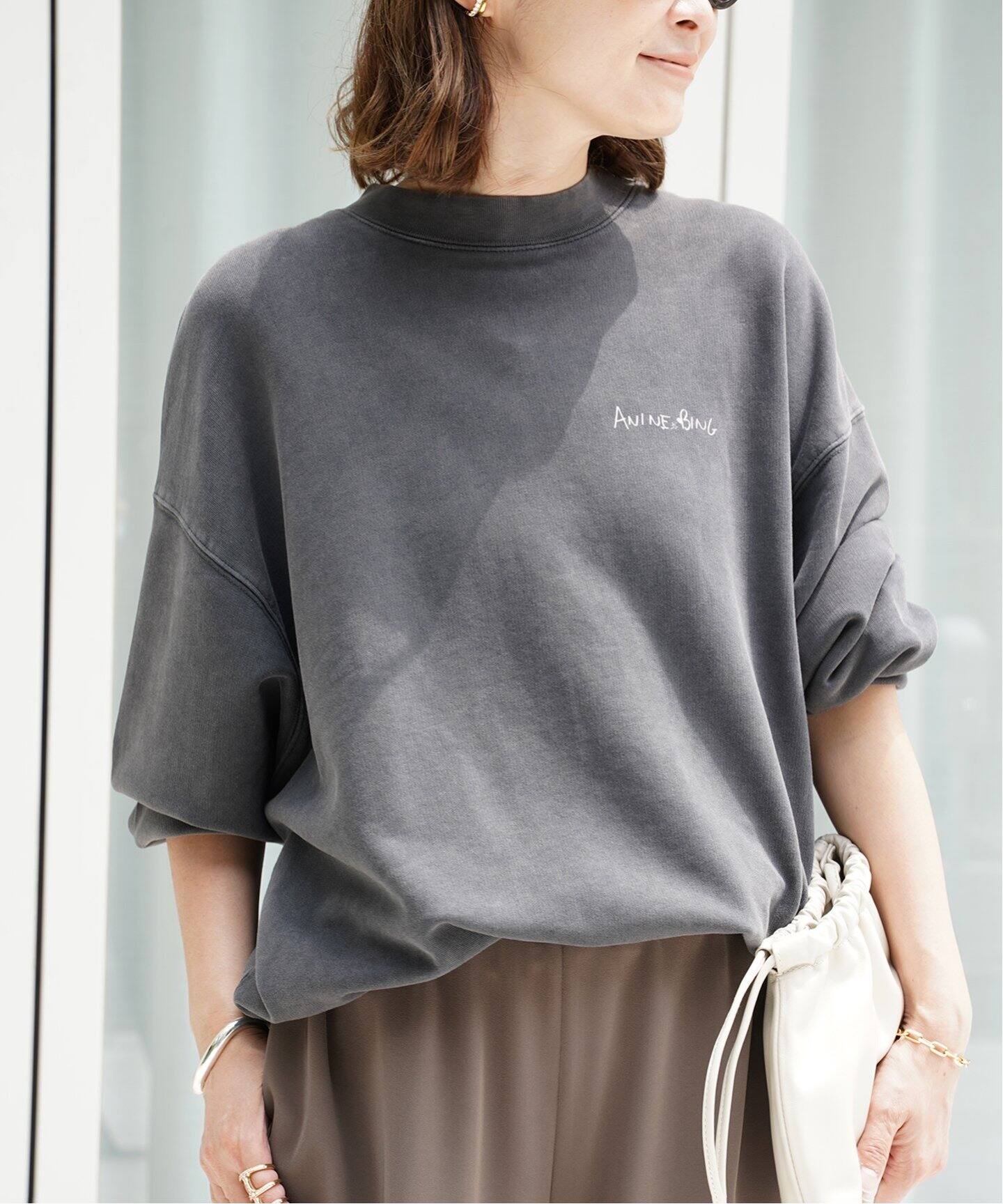 ANINE BING/アニン ビン】JACI SWEATSHIRT LYRICS（スウェット  