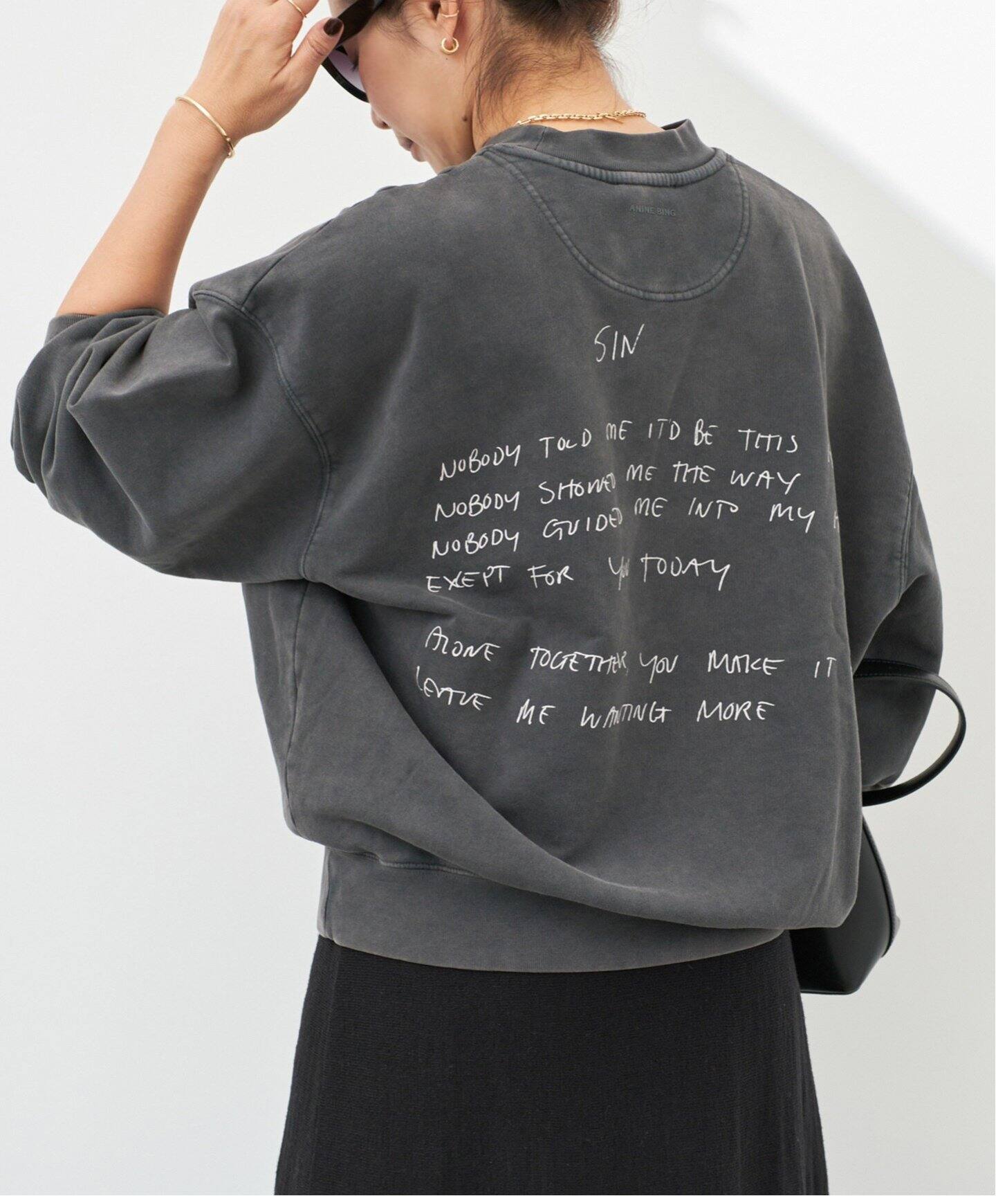 ANINE BING/アニン ビン】JACI SWEATSHIRT LYRICS（スウェット  