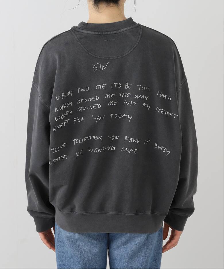 ANINE BING/アニン ビン】JACI SWEATSHIRT LYRICS（スウェット 