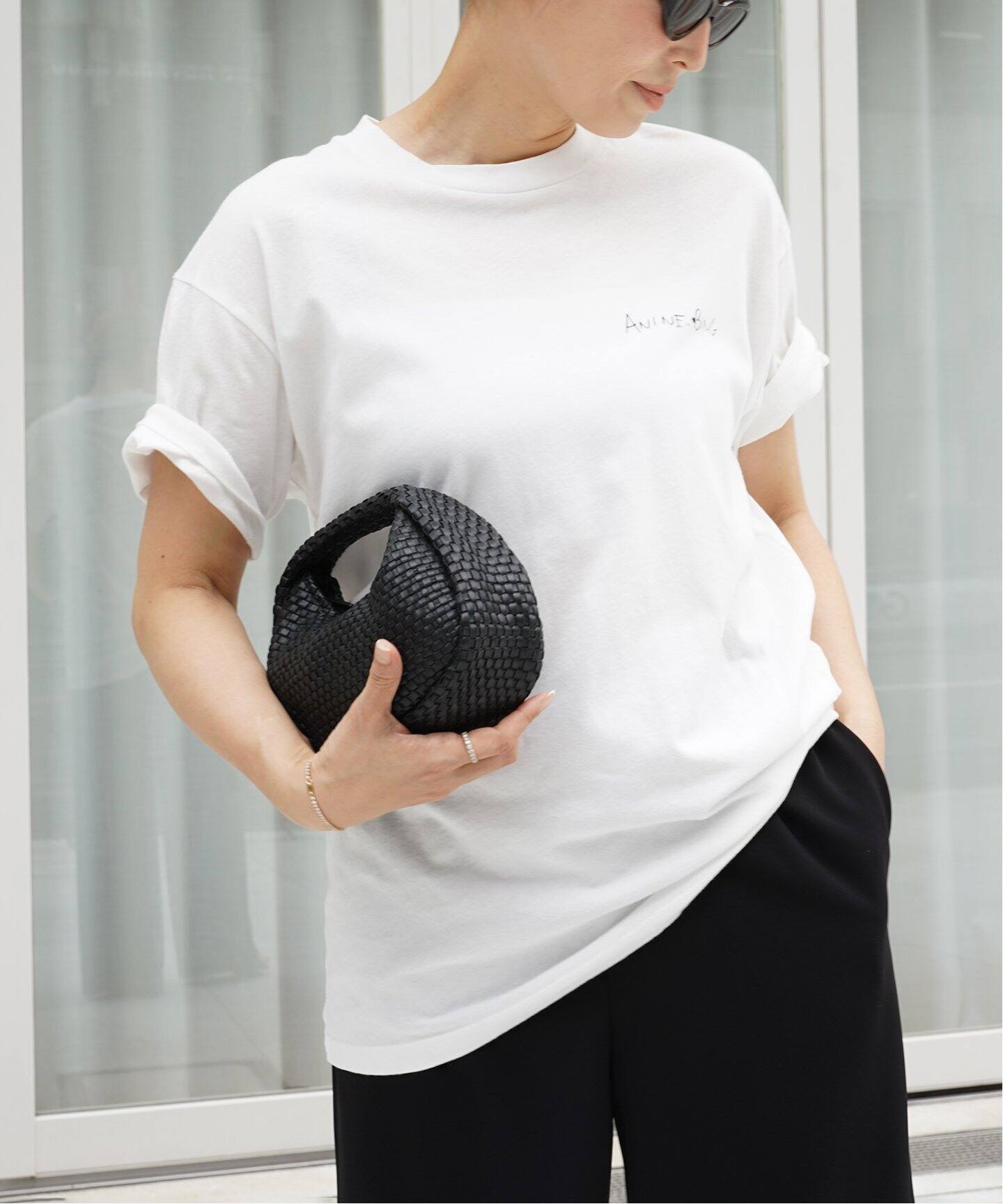 ANINE BING/アニン ビン】WALKER TEE LYRICS（Tシャツ／カットソー 