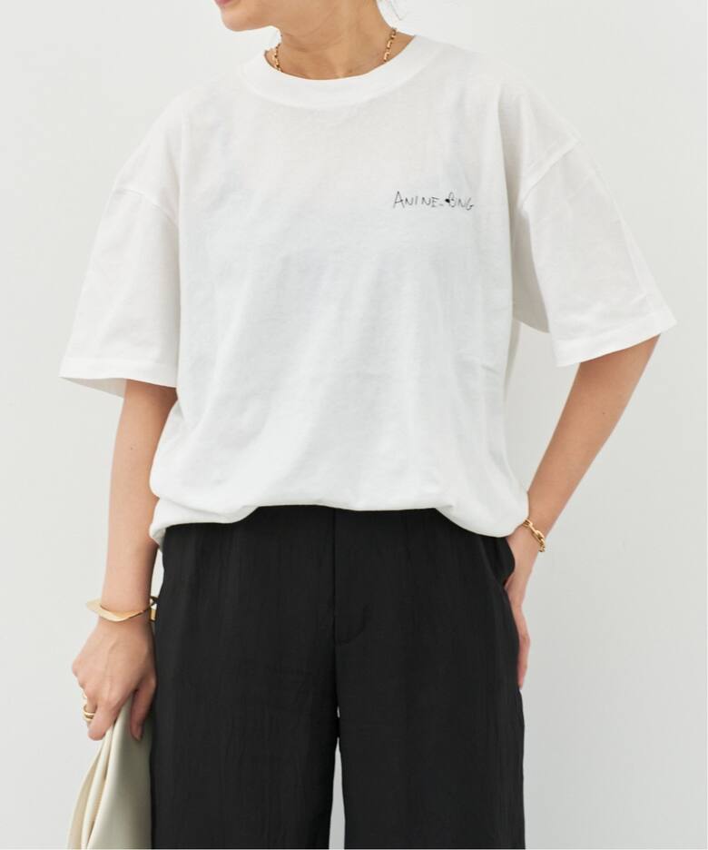 ANINE BING/アニン ビン】WALKER TEE LYRICS（Tシャツ／カットソー 