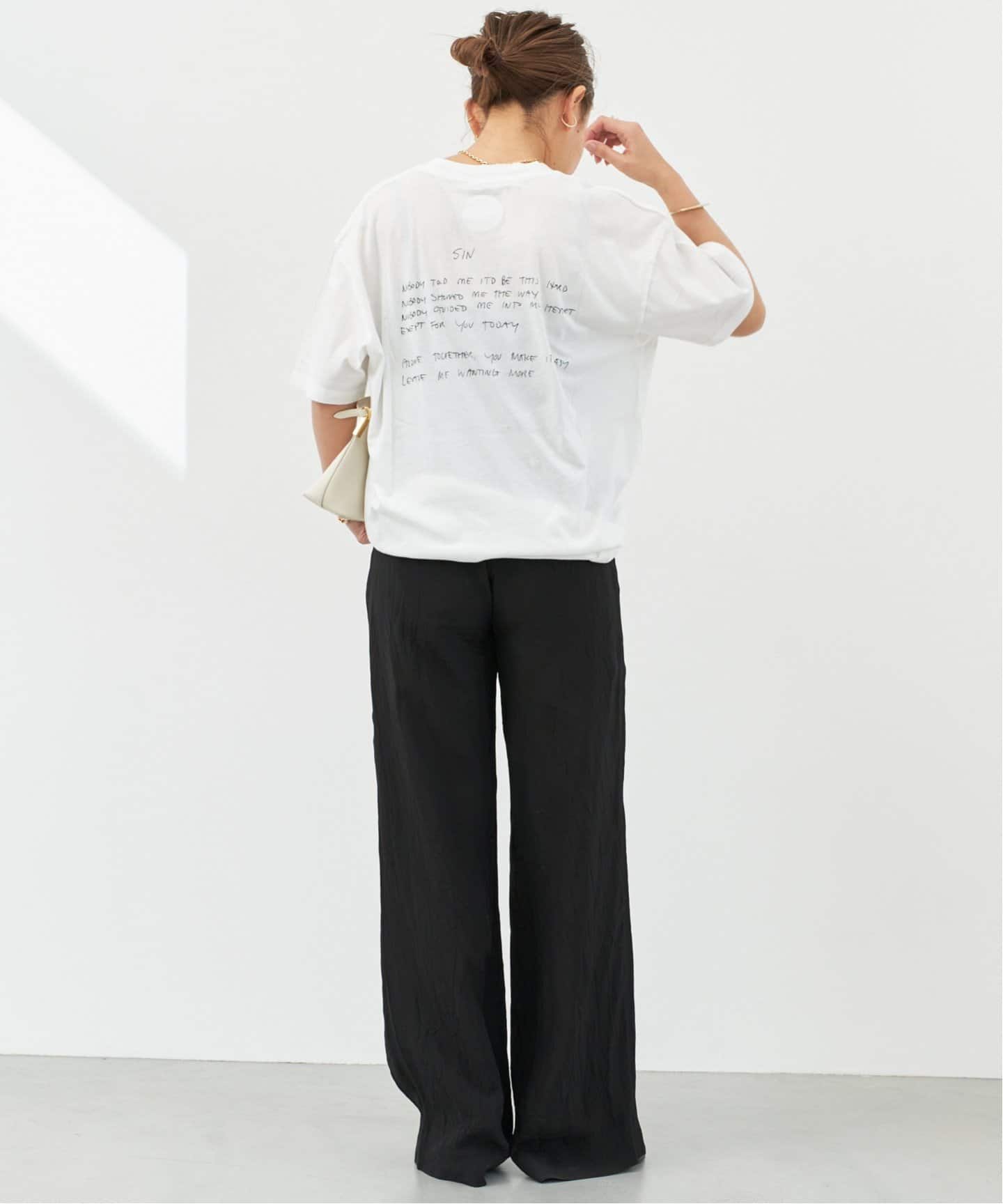 ANINE BING/アニン ビン】WALKER TEE LYRICS（Tシャツ