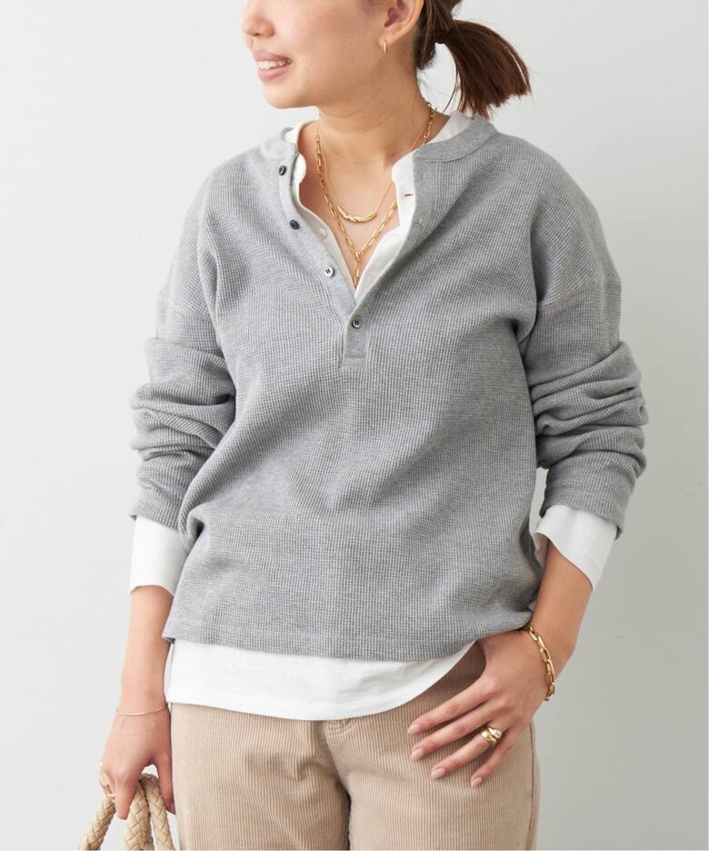 AMERICANA/アメリカーナ】 WAFFLE LONGSLEEVE Tシャツ（Tシャツ 