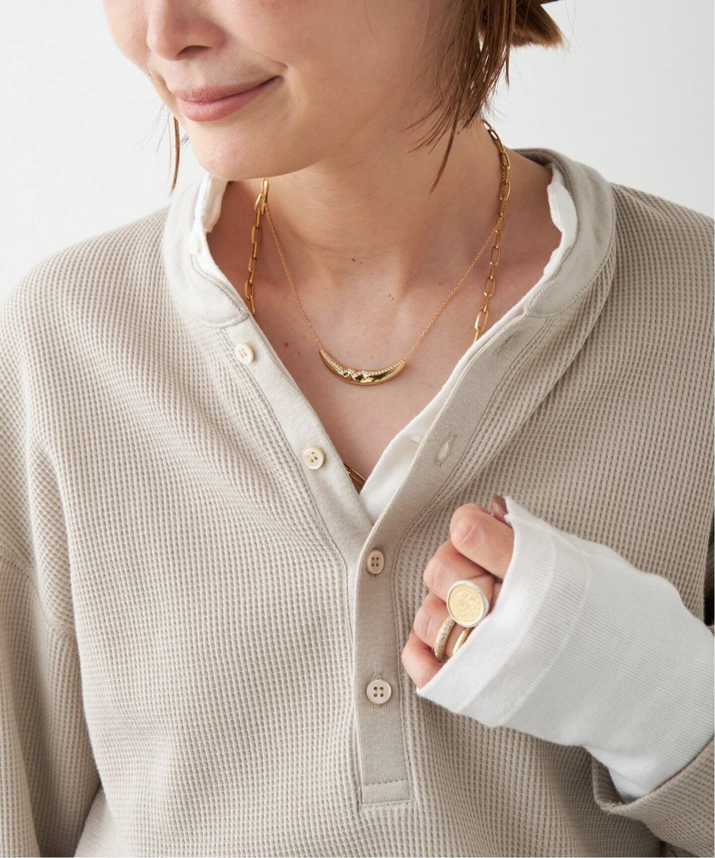 アメリカーナ】 WAFFLE LONGSLEEVE Tシャツ AMERICANA tシャツ 「AMERICANA/アメリカーナ」 WAFFLE