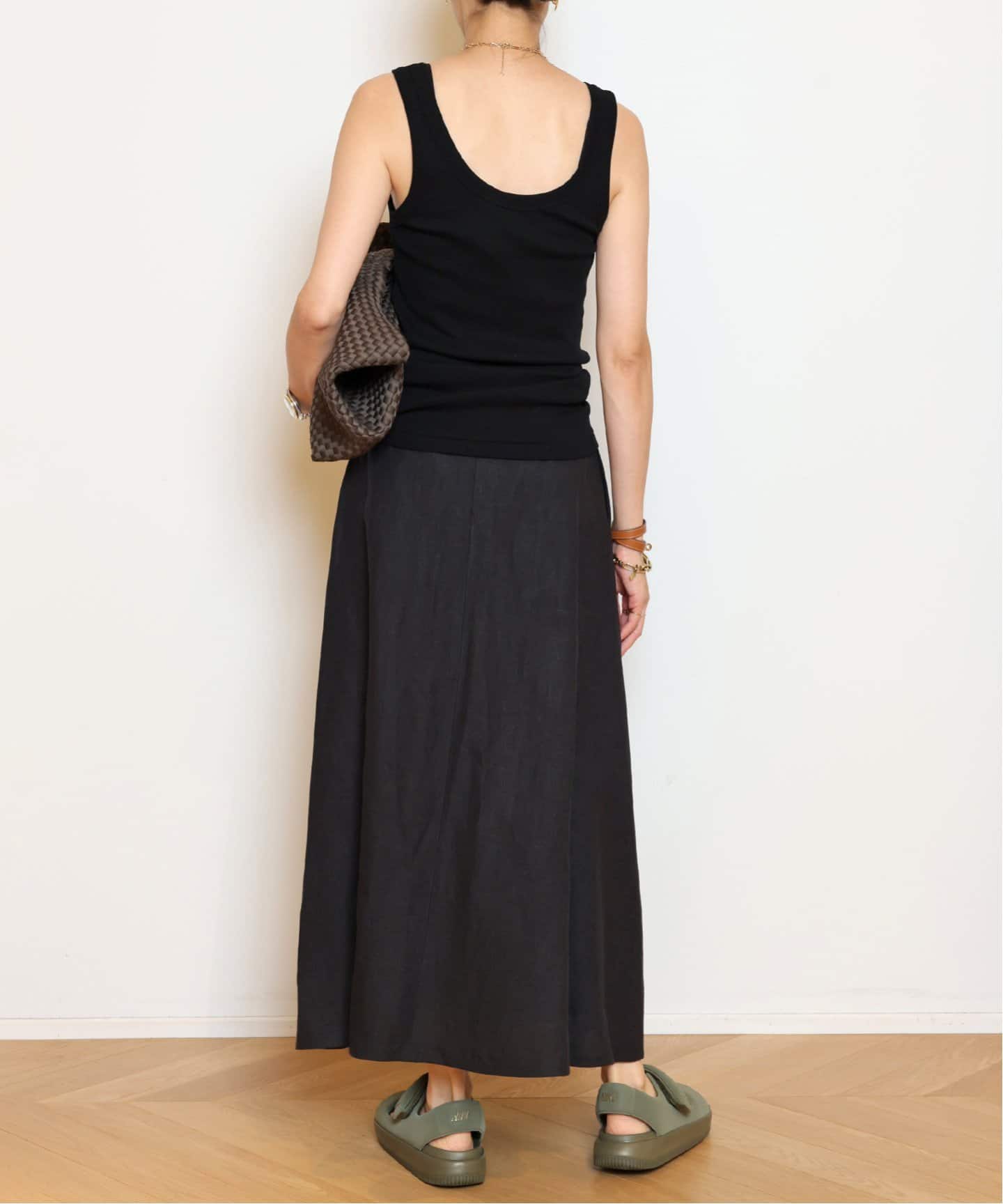美品　ドゥーズィエムクラス リブタンクトップ *rib タンクトップ ブラック Mme.RIB タンクトップ（タンクトップ）｜Deuxieme Classe