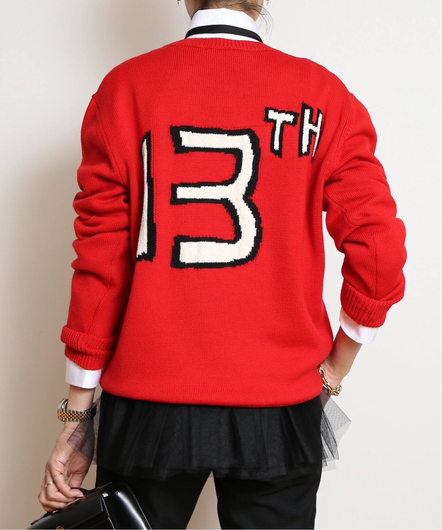 DSQUARED2/ディースクエアード】 LOGO クルーネックプルオーバーニット 