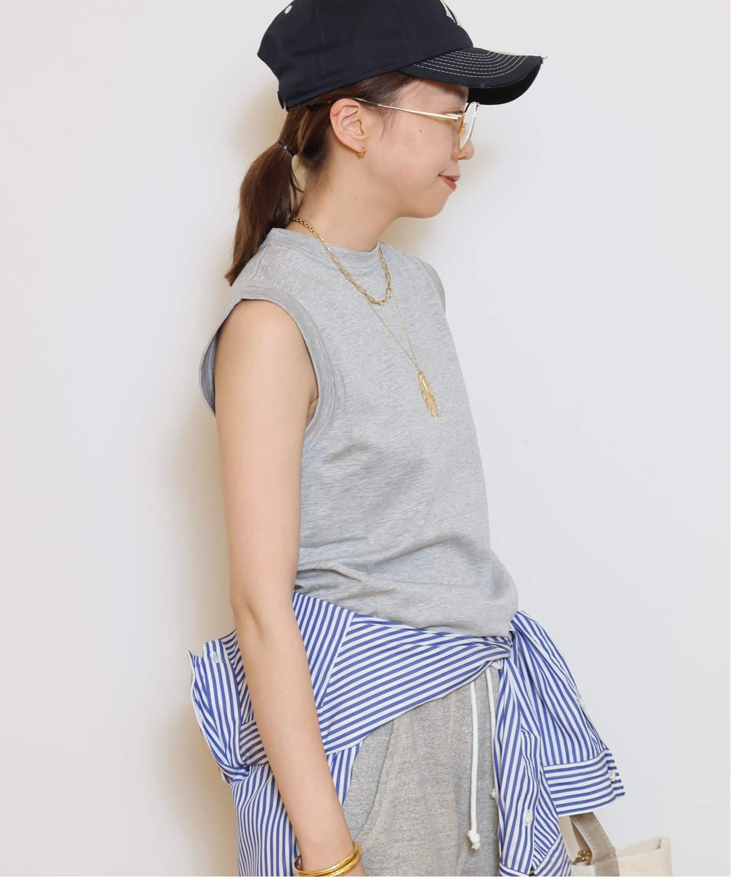 MADISONBLUE/マディソンブルー】CREW NECK SLEEVELESS Tシャツ（T