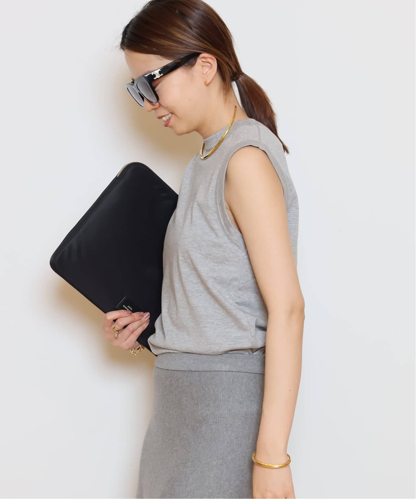 Deuxieme Classe MADISONBLUE ノースリーブ Tシャツ MADISONBLUE/マディソンブルー】CREW NECK SLEEVELESS Tシャツ（T