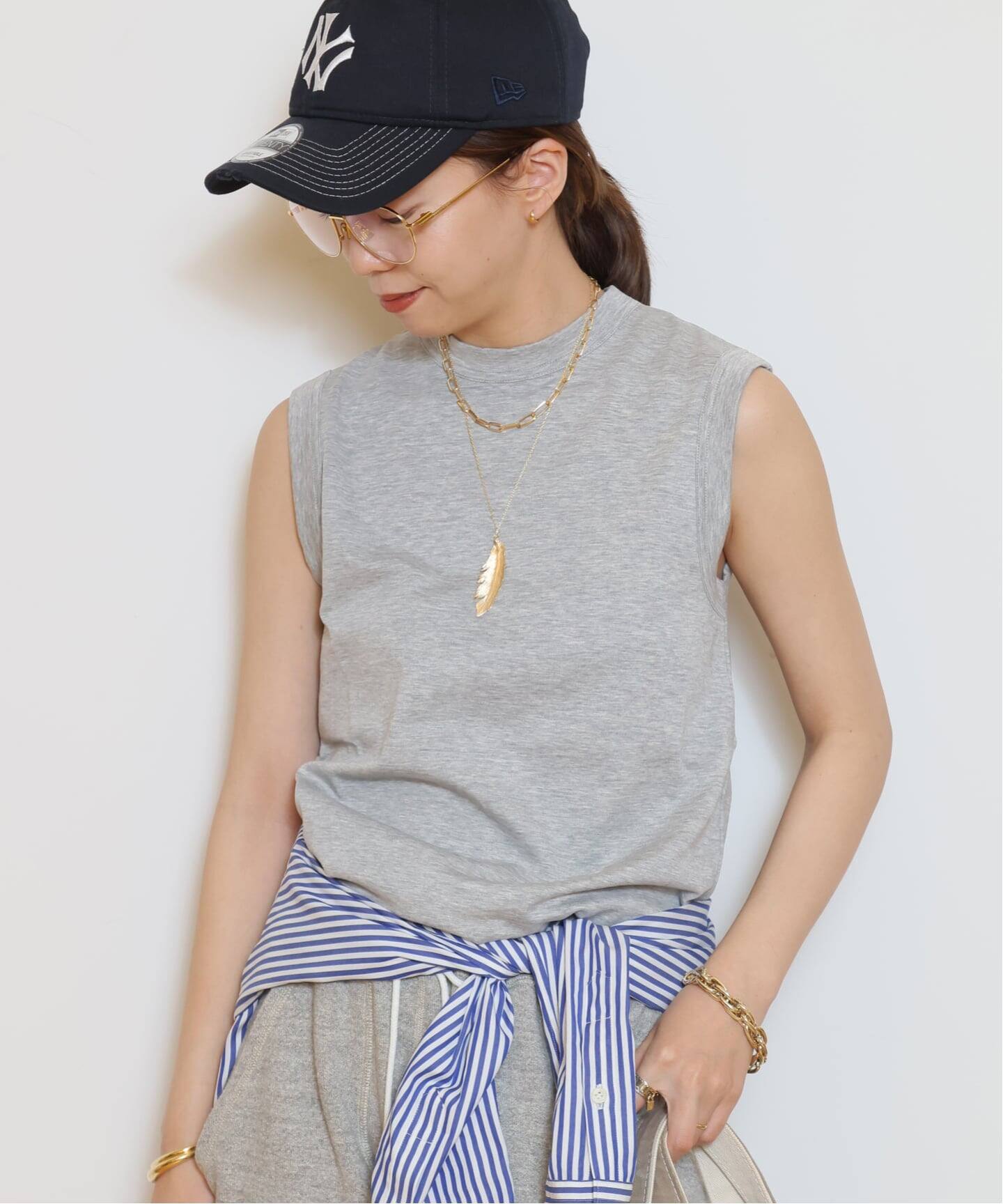 MADISONBLUE/マディソンブルー】CREW NECK SLEEVELESS Tシャツ（T