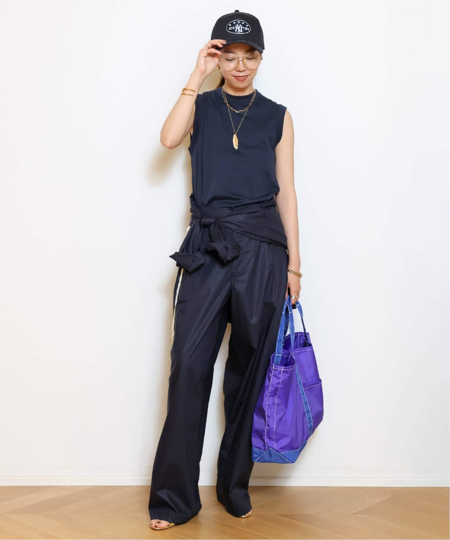 MADISONBLUE/マディソンブルー】CREW NECK SLEEVELESS Tシャツ（T