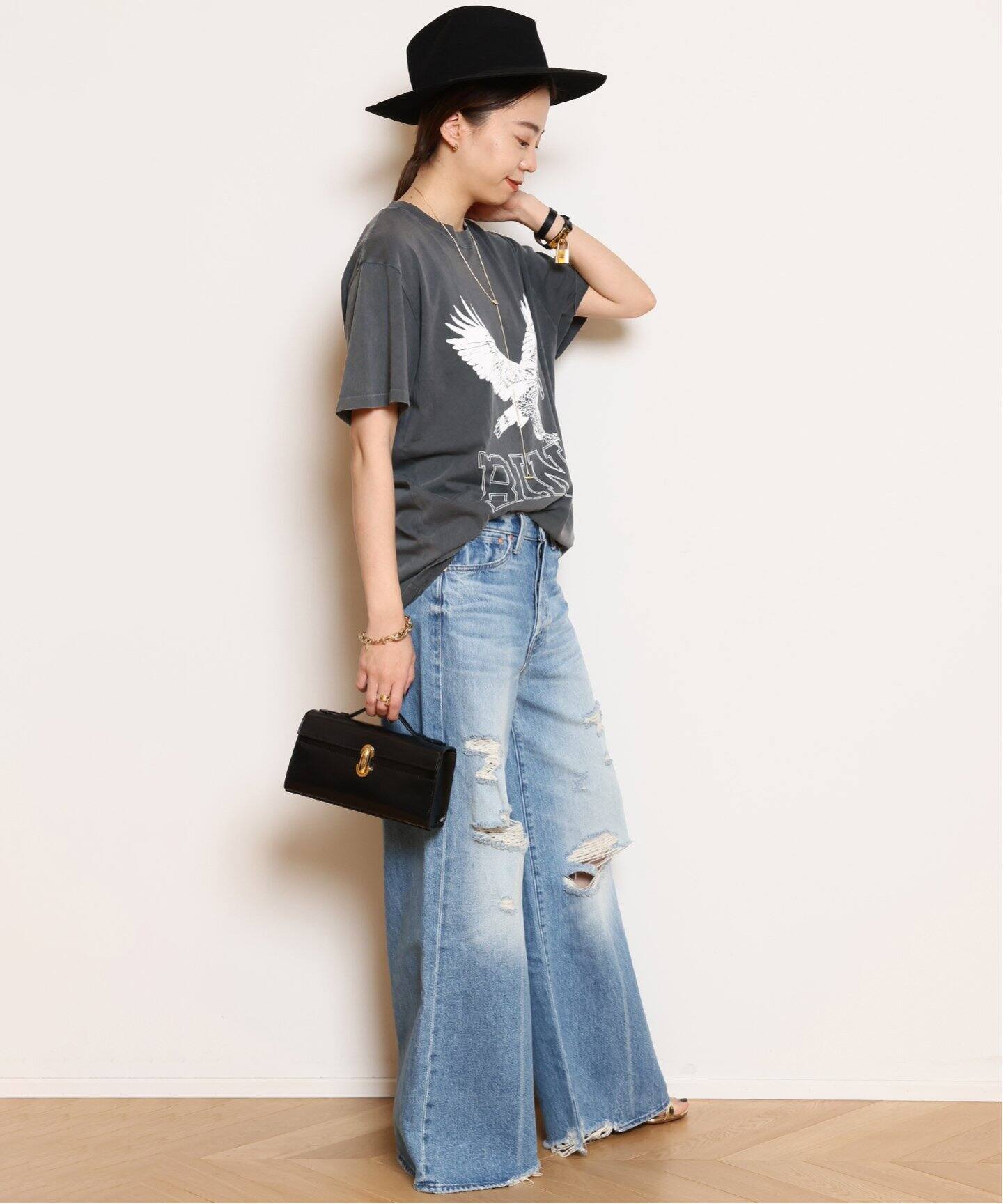 ANINE BING/アニン ビン】 RETRO EAGLE Tシャツ（Tシャツ／カットソー 