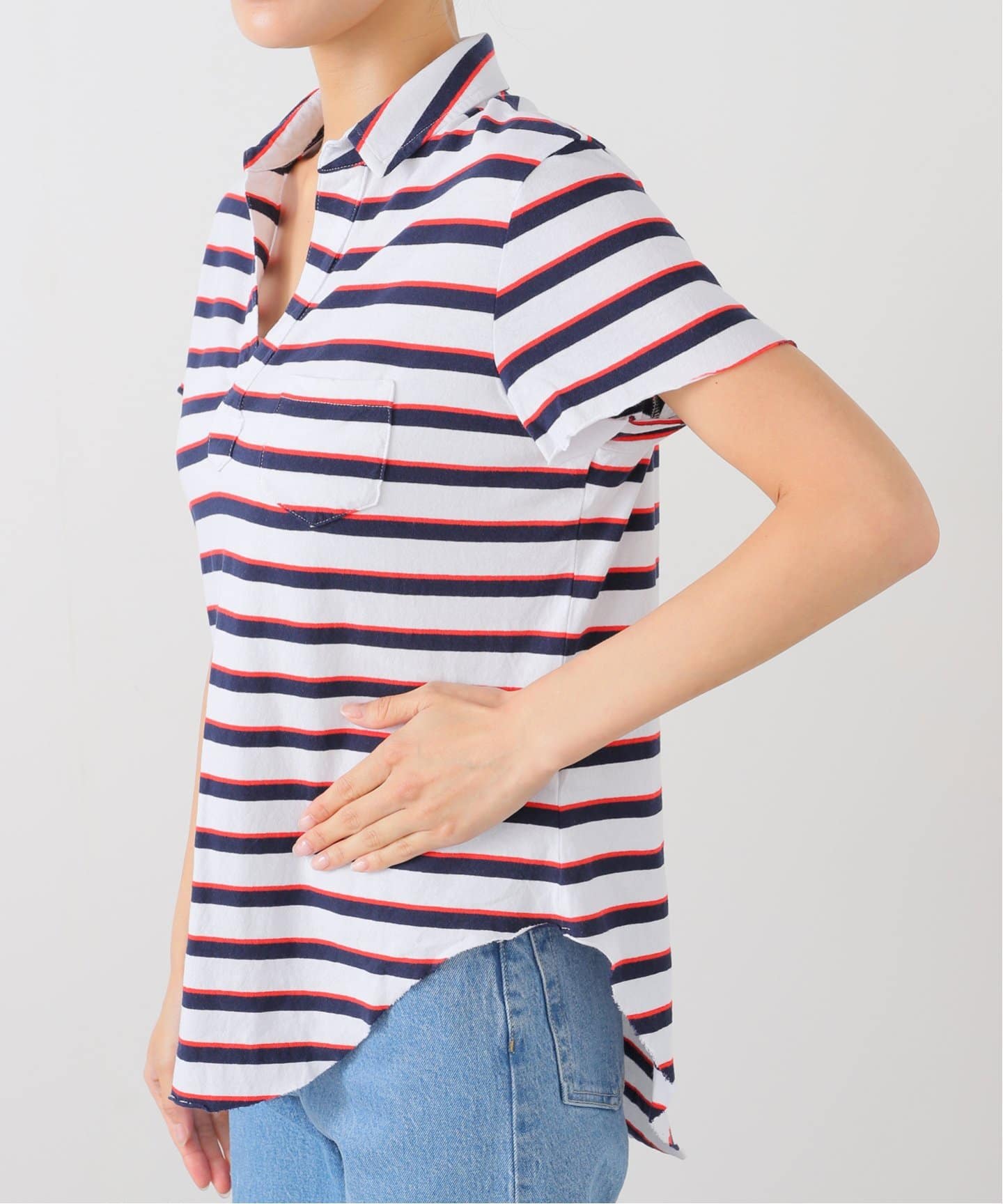 FRANK&EILEEN/フランクアンドアイリーン】BORDER POLO シャツ