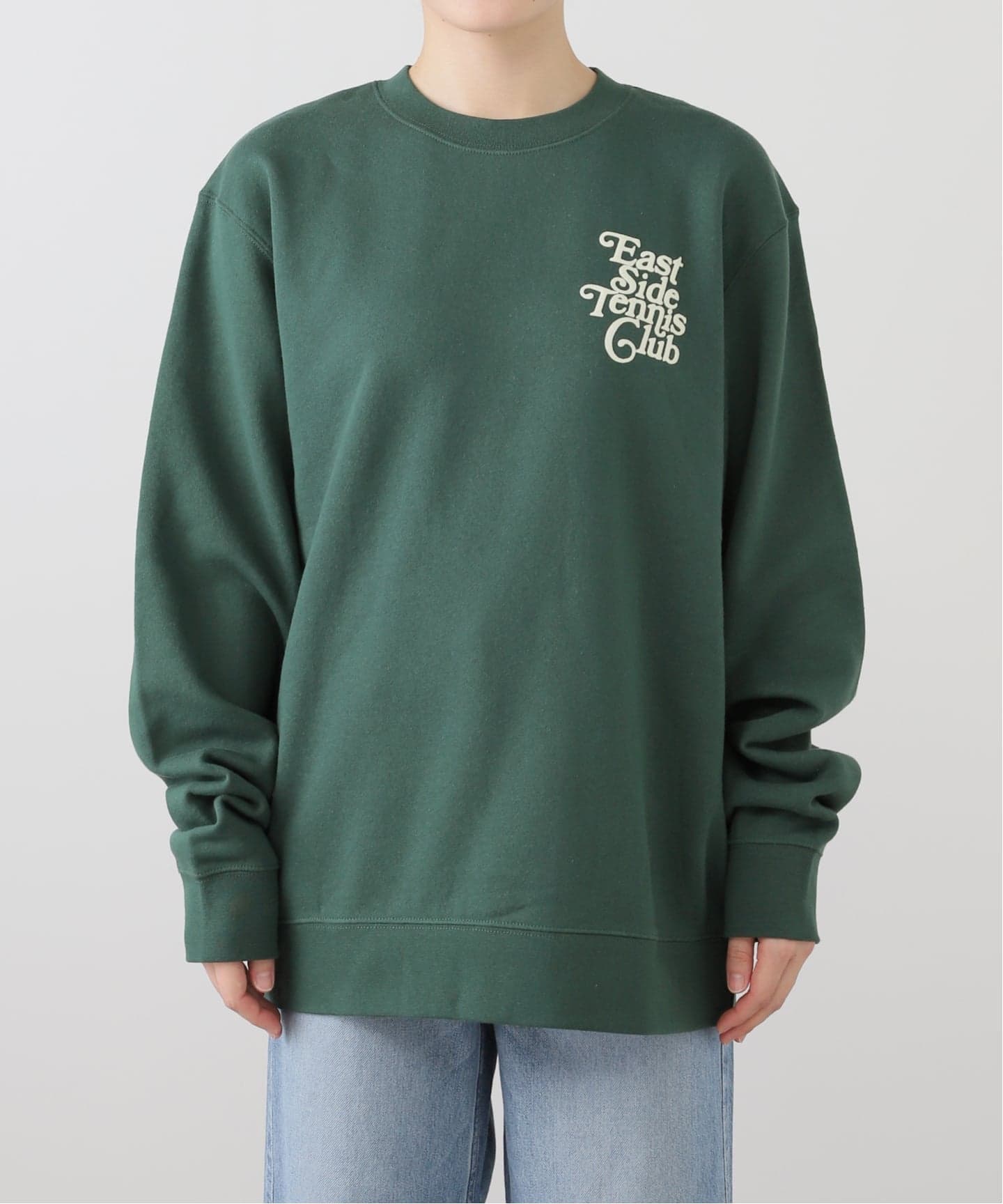 タグ付き新品　ミューズドゥドゥーズィエムクラス スウェット EAST SIDE TENNIS CLUB/イーストサイド テニス クラブ】クルー