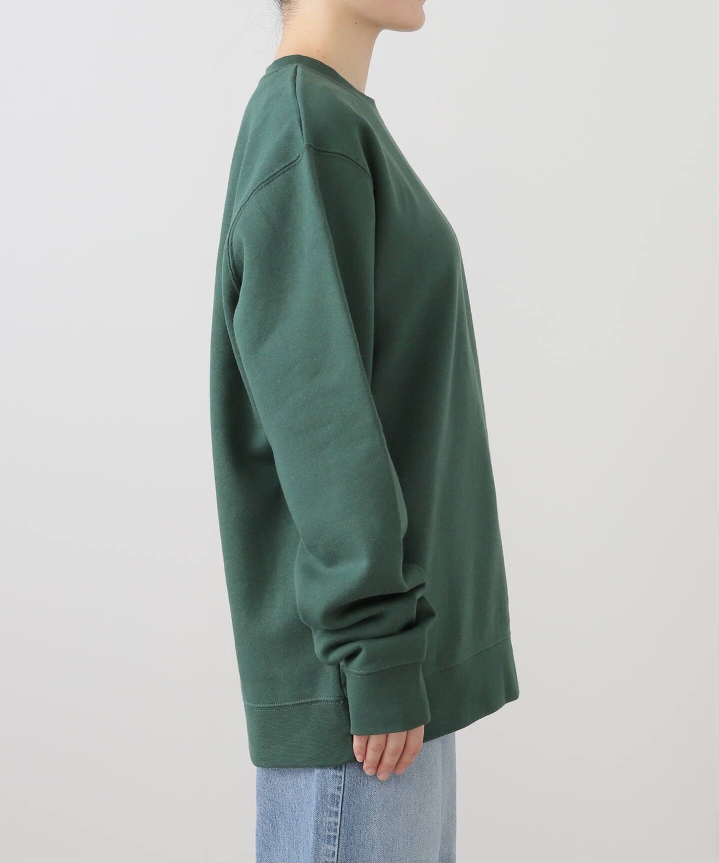 美品✨ミューズドゥーズィエムクラス　ヴィンテージ加工スウェット　グリーン EAST SIDE TENNIS CLUB/イーストサイド テニス クラブ】クルー