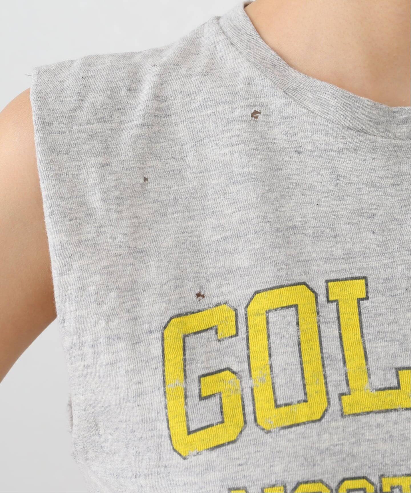 ミューズドゥーズィエムクラス購入ゴールデングース ロゴTシャツ GOLDEN GOOSE/ゴールデングース】 PRINT ノースリーブ スリムT