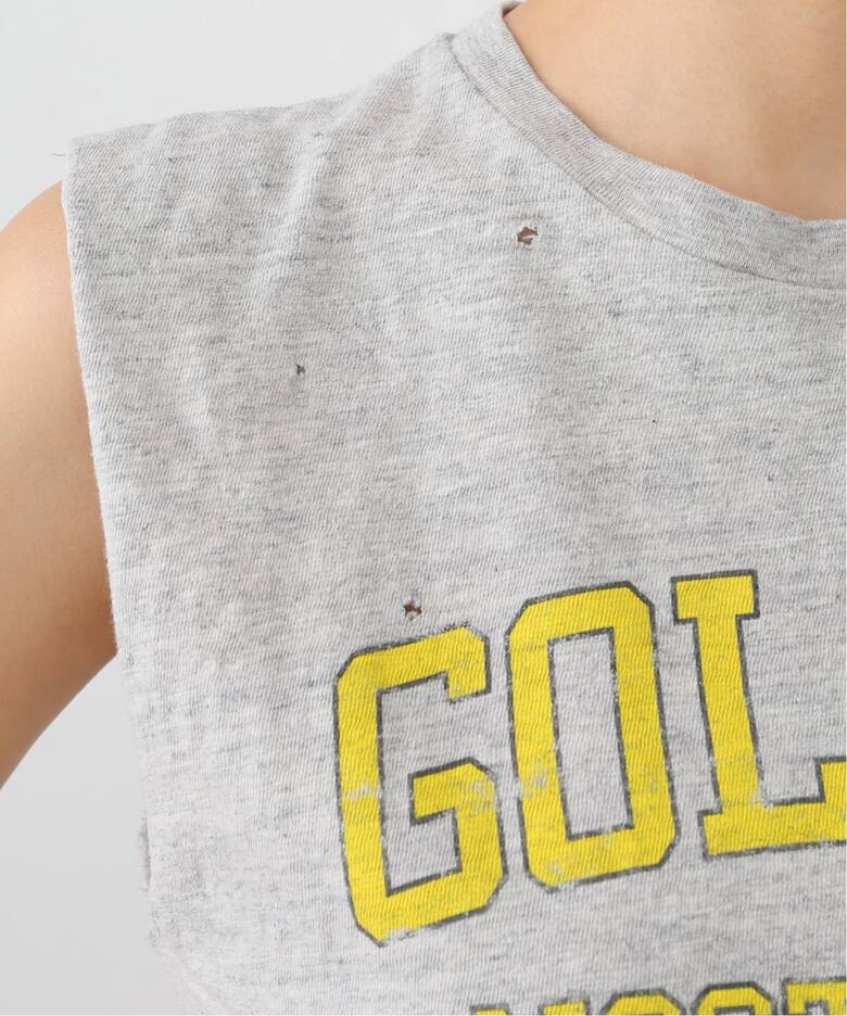 GOLDEN GOOSE/ゴールデングース】 PRINT ノースリーブ スリムTシャツ 
