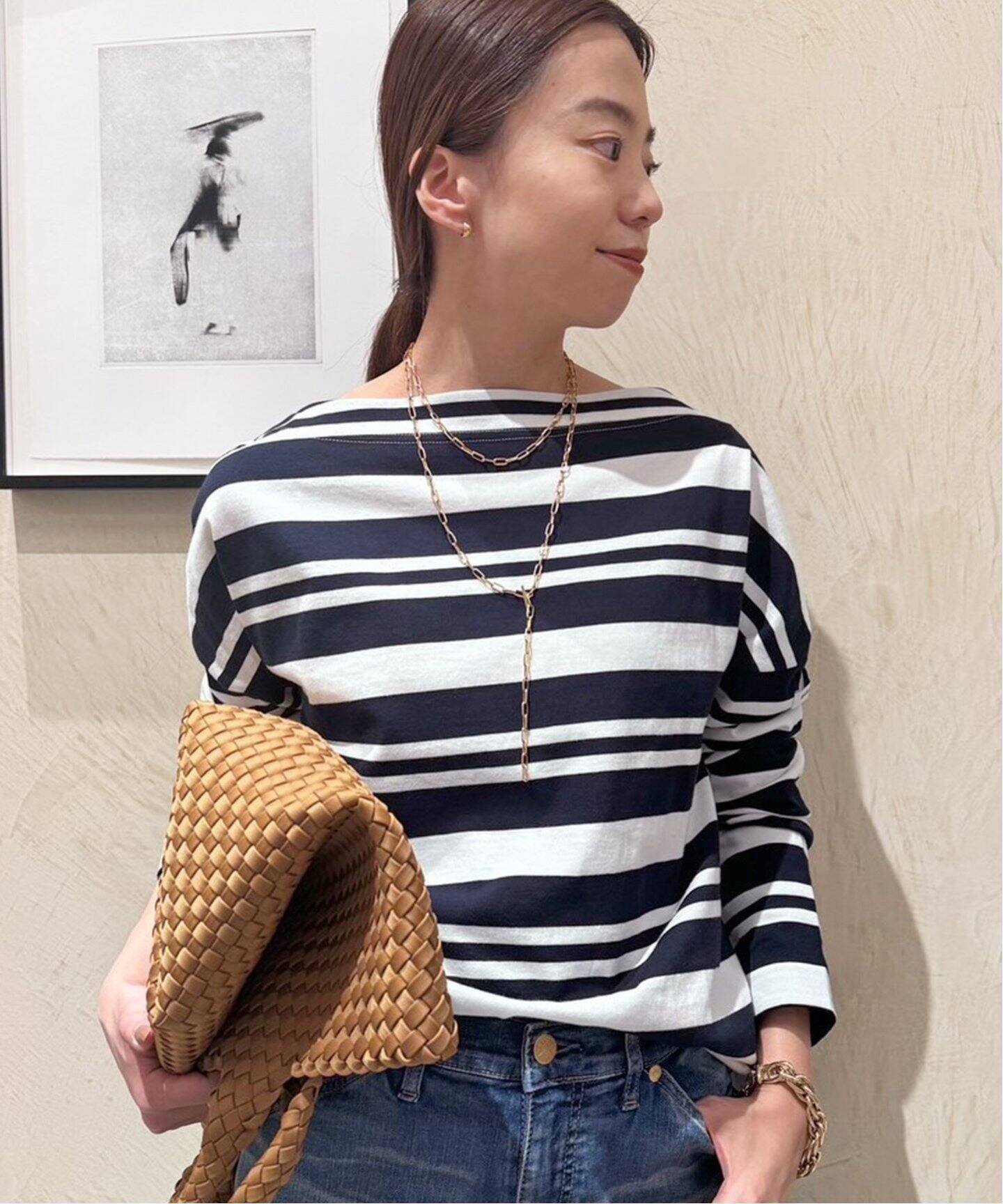 MADISONBLUE/マディソンブルー】 MARINE BORDER B/N L/S Tシャツ（T 