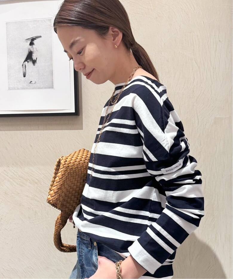 MADISONBLUE/マディソンブルー】 MARINE BORDER B/N L/S Tシャツ（T 