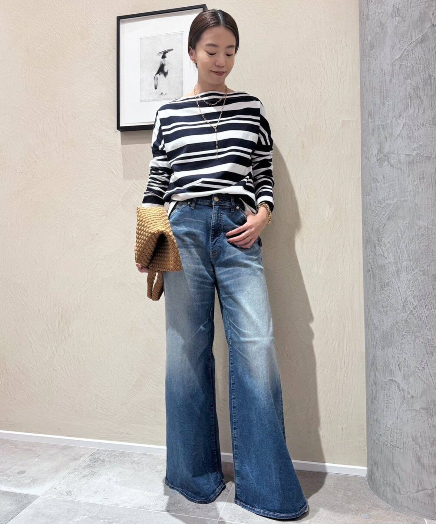 MADISONBLUE/マディソンブルー】 MARINE BORDER B/N L/S Tシャツ（T  