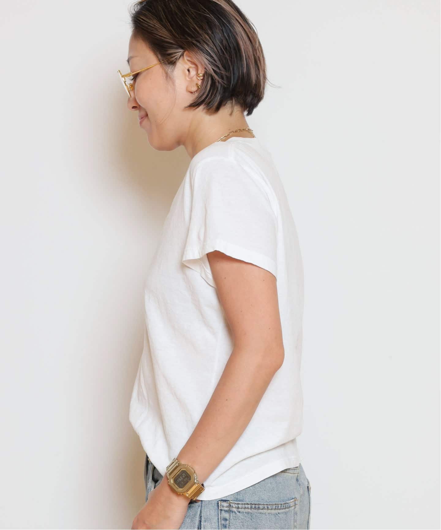 トップス MUSE de Deuxieme ClassePERFECT WHITE TEE PERFECT WHITE TEE/パーフェクトホワイトティー】 Vネック T