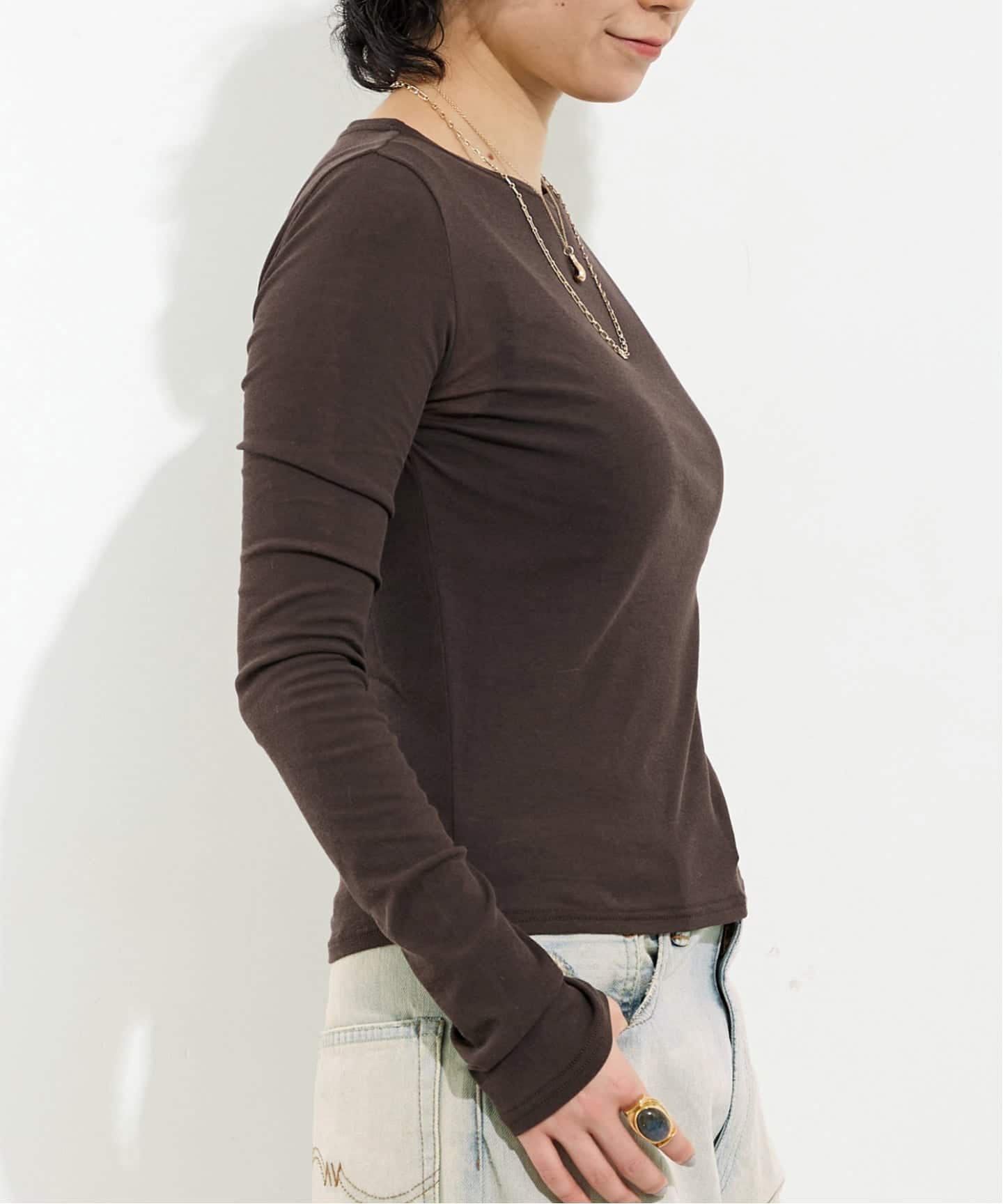 Sheer Crew Neck Tee（Tシャツ／カットソー）｜L'Appartement
