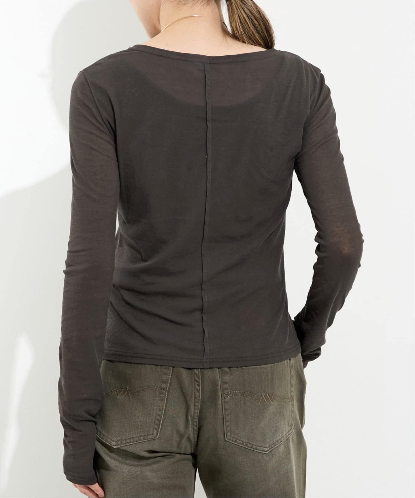 Sheer Crew Neck Tee（Tシャツ／カットソー）｜L'Appartement