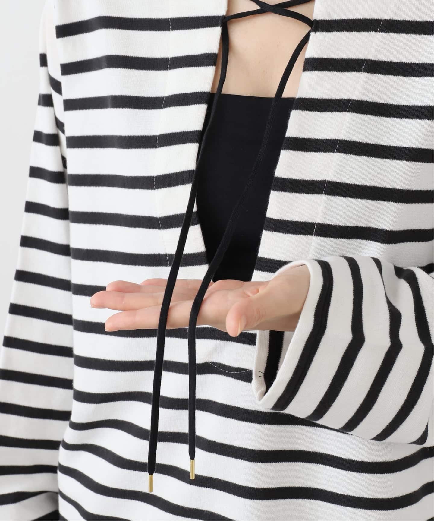 GOOD GRIEF!/グッド グリーフ】 SPLIT NECK BORDER TOP（Tシャツ