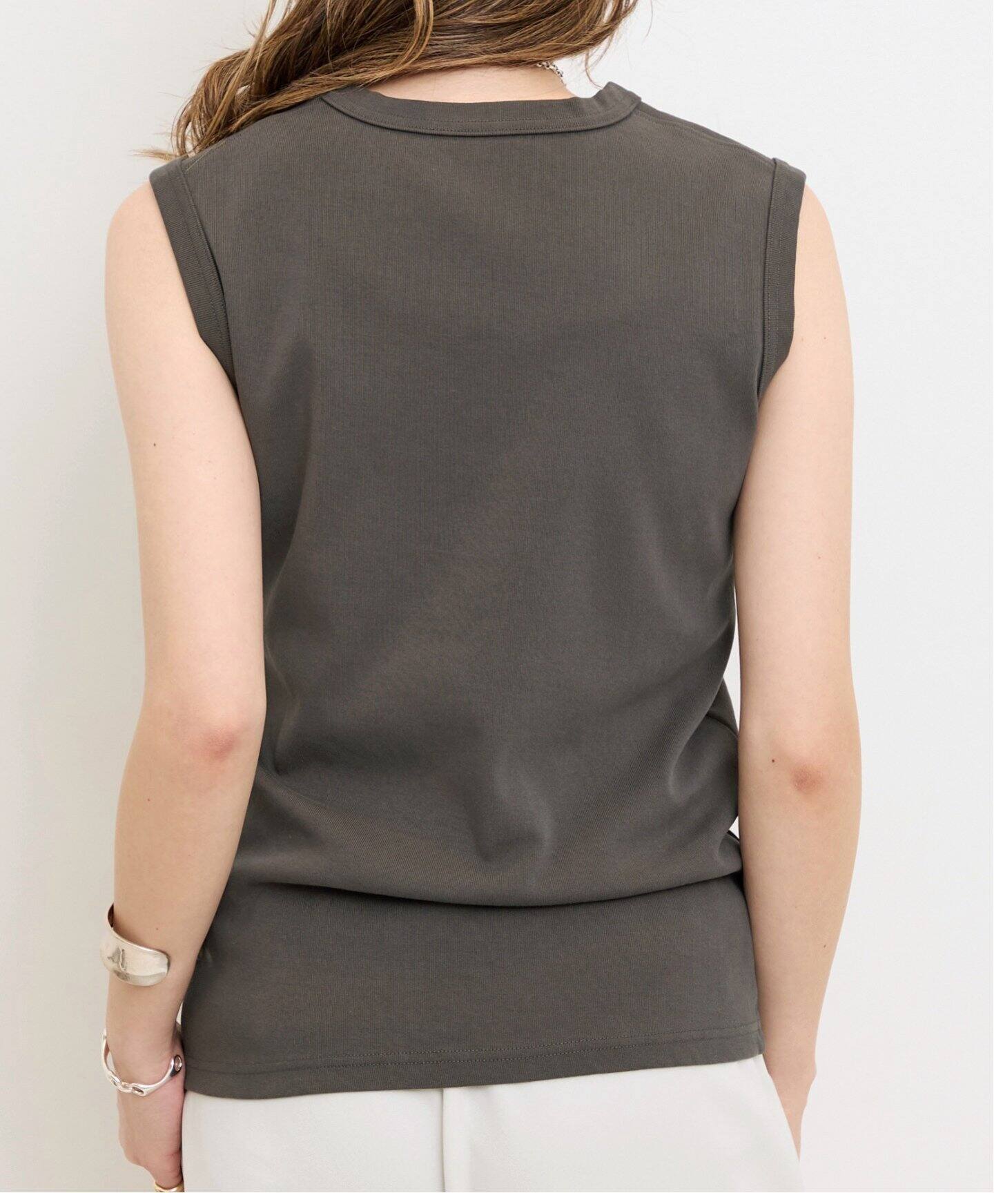 新品GOOD GRIEF!CREW NECK NO SLEEVE TOPブラウン GOOD GRIEF!/グッド グリーフ】 CREW NECK NO SLEEVE TOP