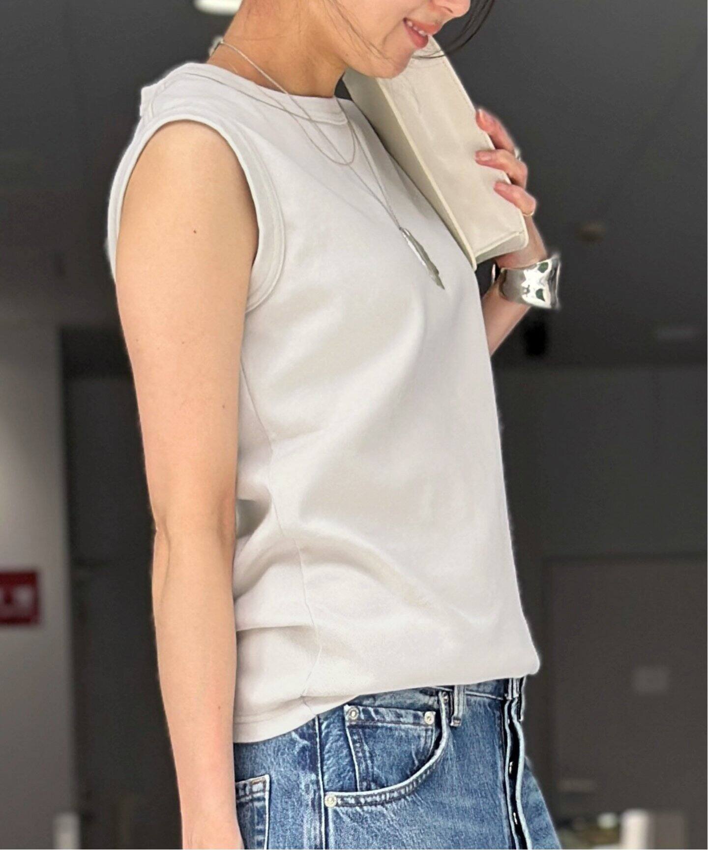 GOODGRIEF!/グッド グリーフ】CREW NECK NO SLEEVE TOP（その他
