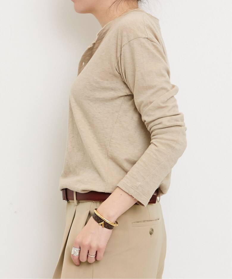 GOODGRIEF!/グッド グリーフ】 ROUGH-COT HENLEY NECK TOP（Tシャツ 